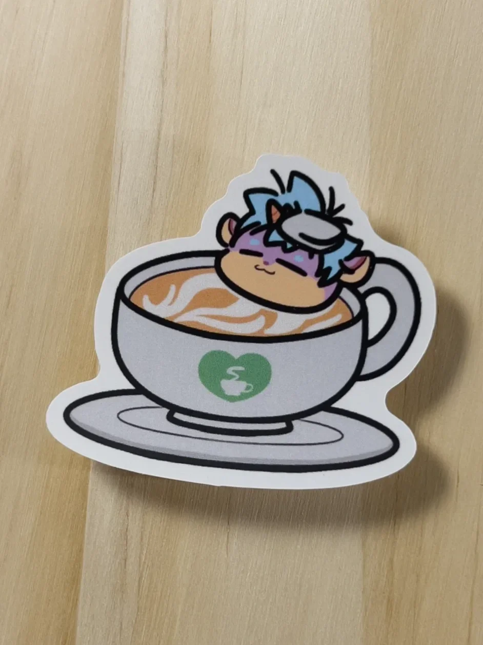 2" Latte Sticker