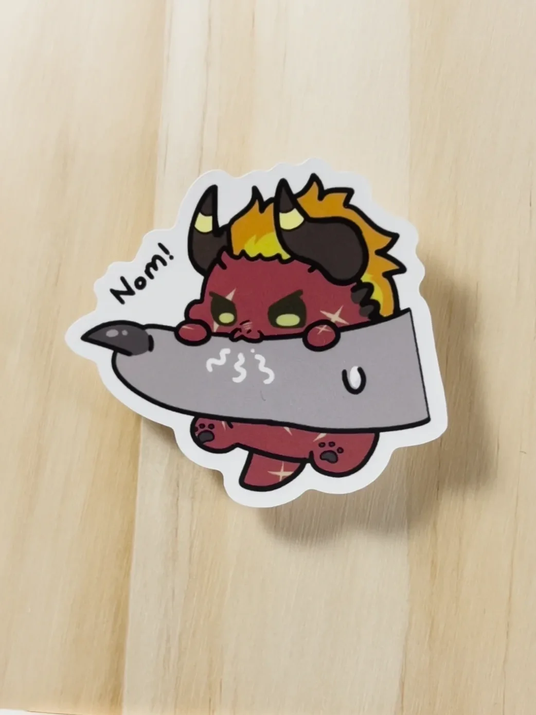 2" Nom Sticker
