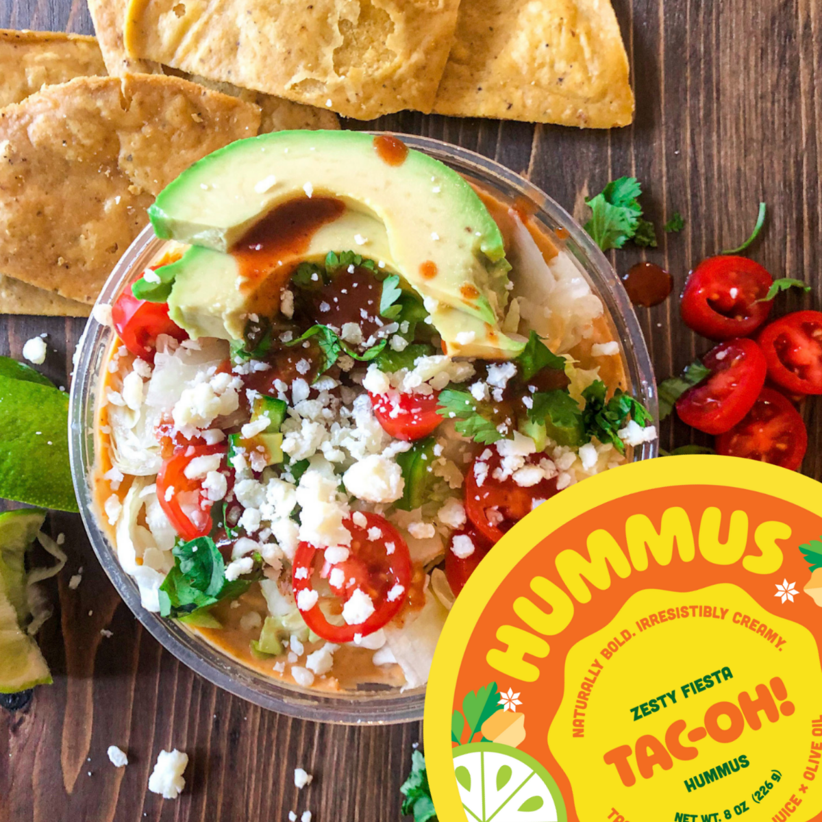 Easy Taco Hummus Dip Appetizer with no mess