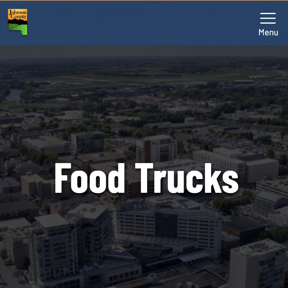 El condado de Johnson ofrece un centro de recursos para vendedores de alimentos móviles, con guías como la Guía de operación de unidades de alimentos móviles (incluidos los tipos de unidades, requisitos y permisos) y enlaces al recurso estatal Inicia