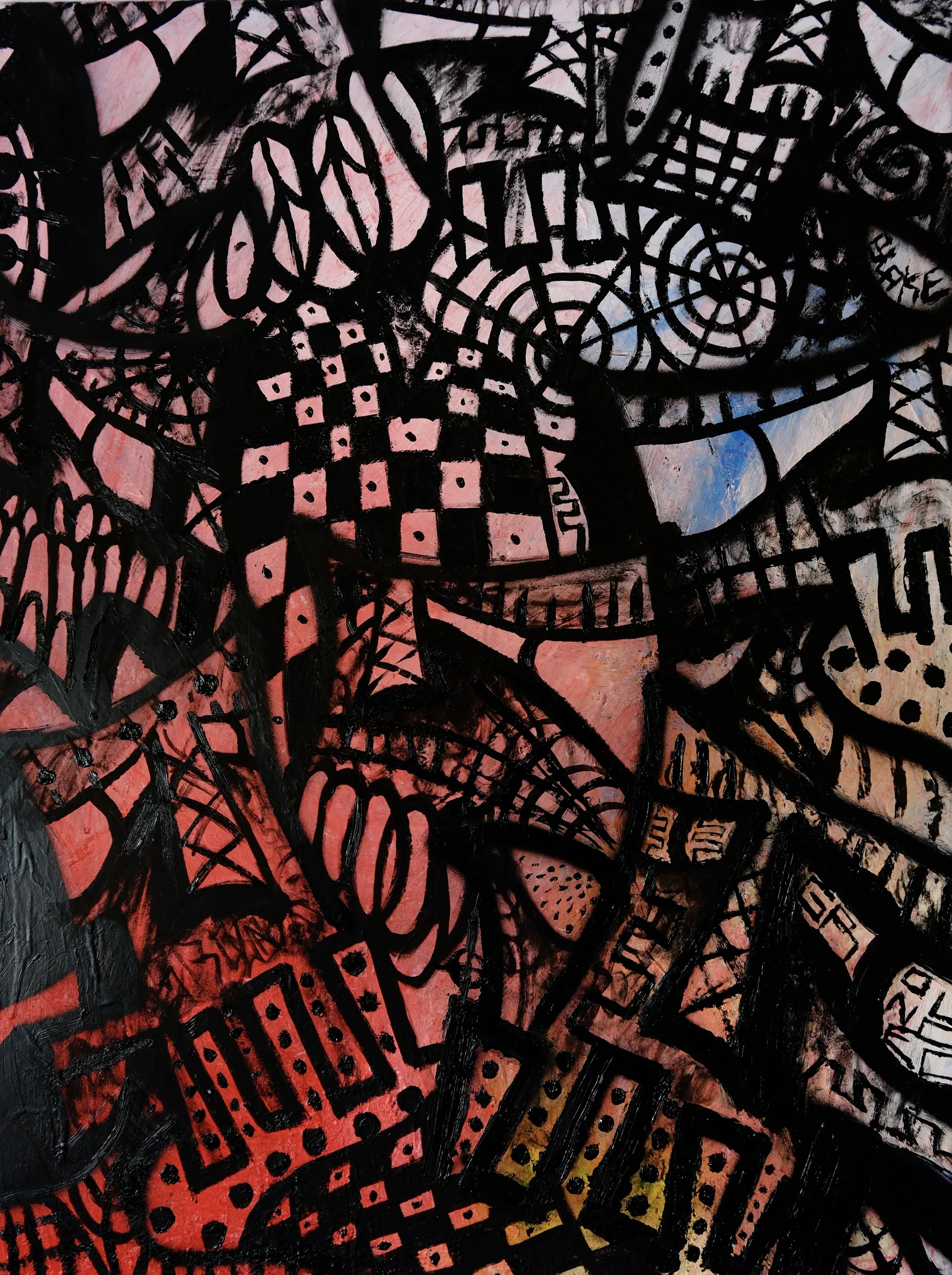 "UNTITLED" - MEDIUM: SPRAYPAINT & OIL PAINT ON CANVAS - DIMENSIONS: 60 x 80 CM