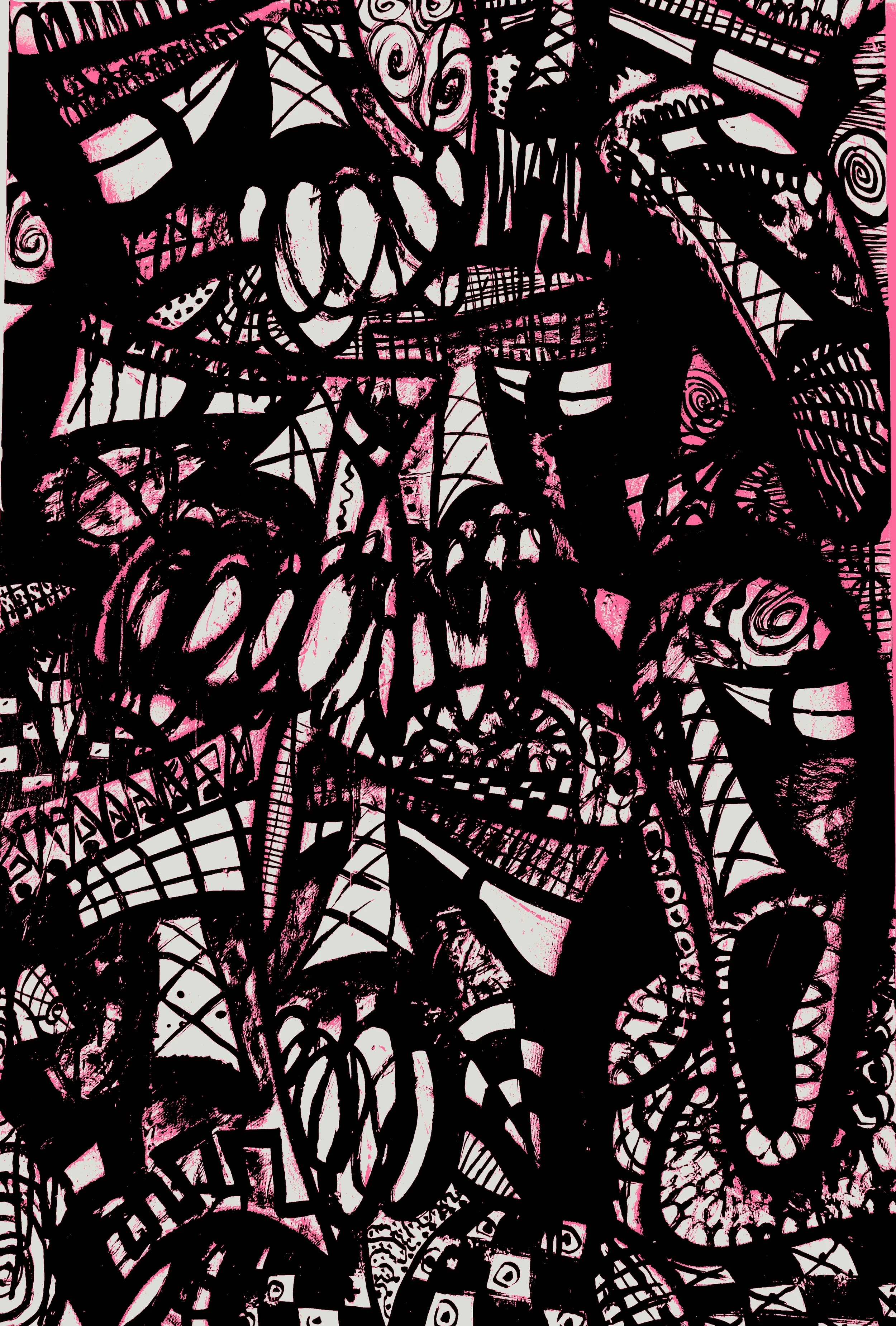 "THICK OF IT" - MEDIUM: SPRAYPAINT, INK & ACRYLIC MARKERS ON CANVAS & DIGITALLY EDITED