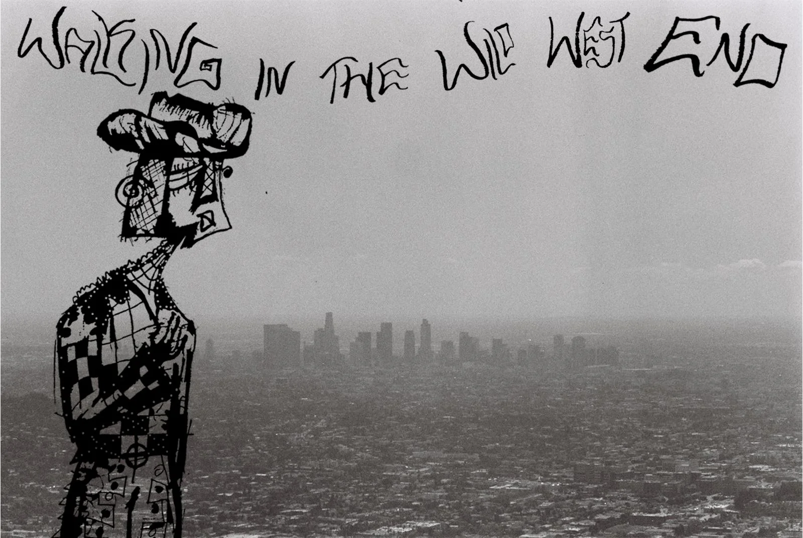 PART OF  A SERIES CALLED: "CROSSING COUNTRY"  -  MEDIUM: INK DRAWING ON PAPER, DIGITALLY EDITED & OVERLAYED ONTO PHOTOGRAPGH