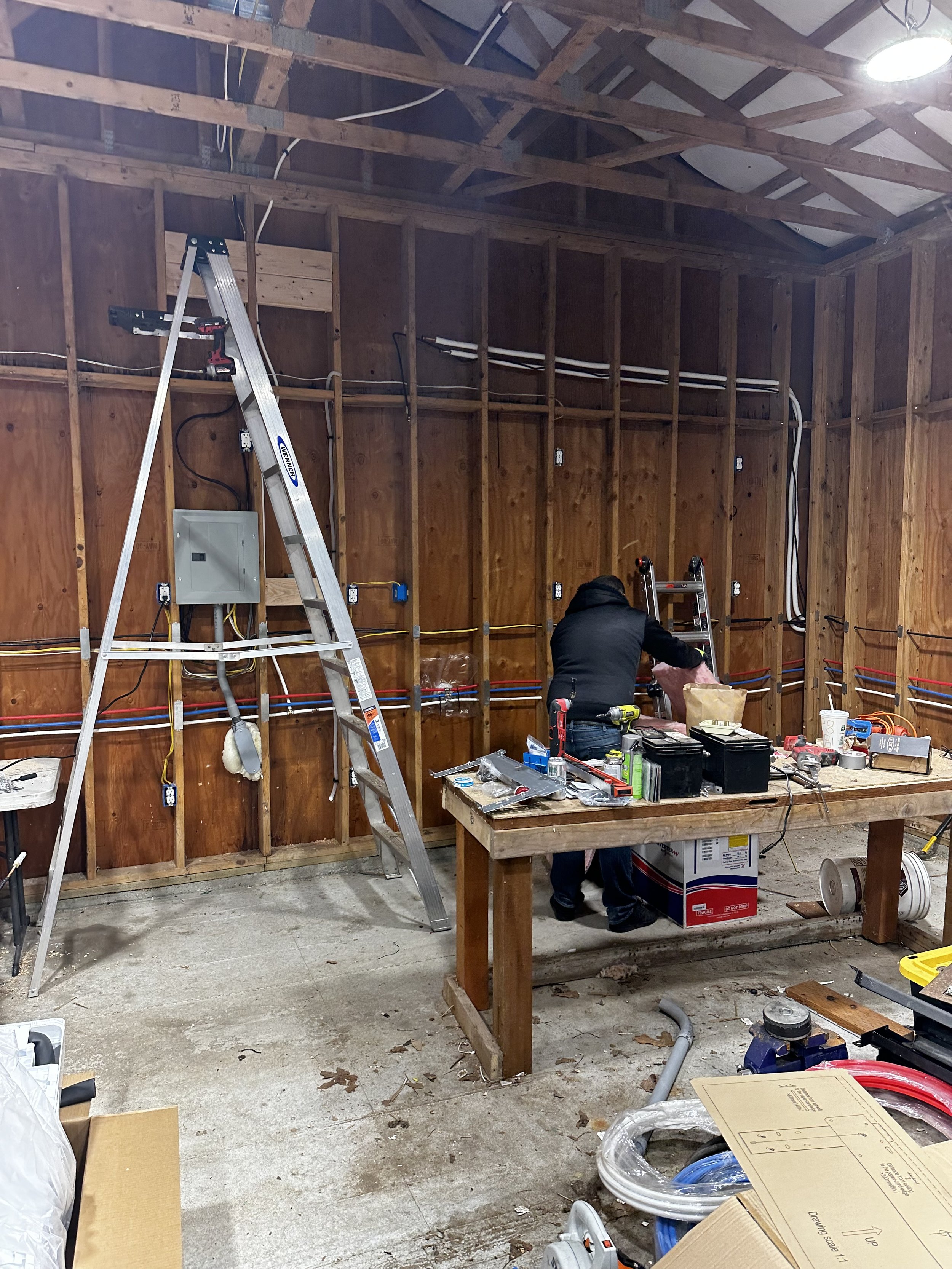 Shop upgrades and finishing work
