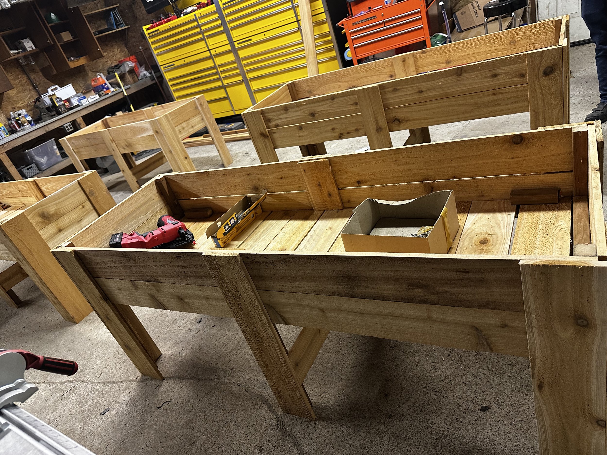 Cedar planter boxes