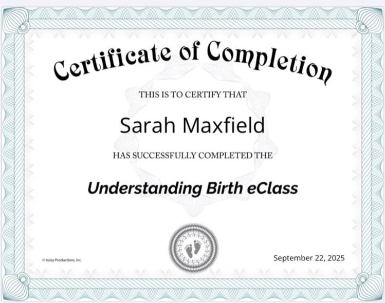 Certificate of Understanding Birth