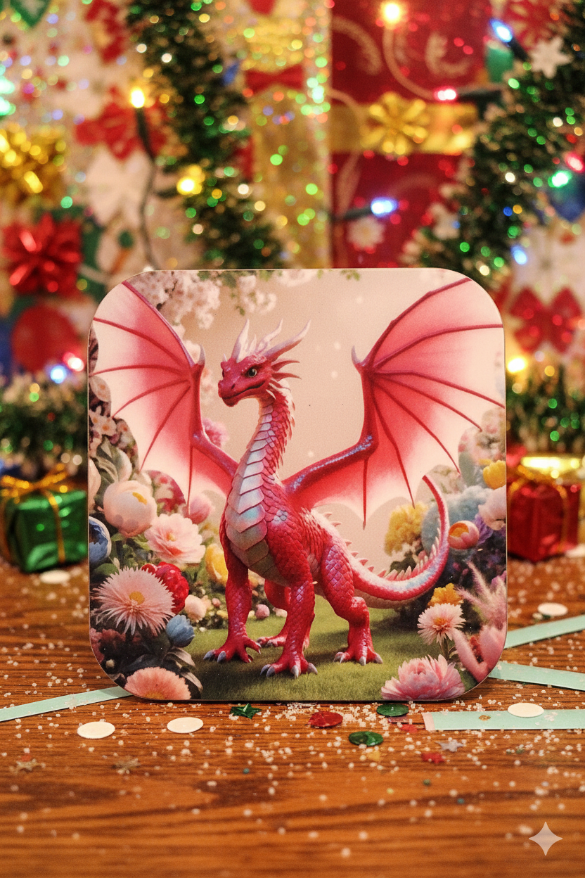 Dragon Fantasy Wooden Coaster