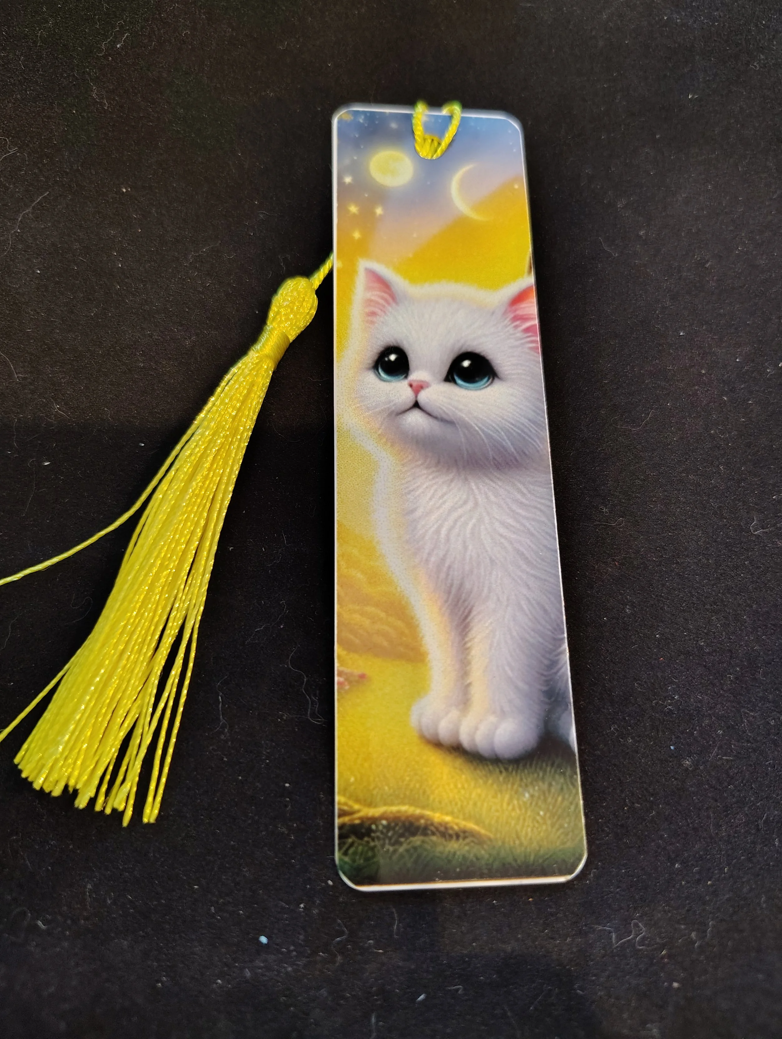 Charming Cat Metal Sublimation Bookmark