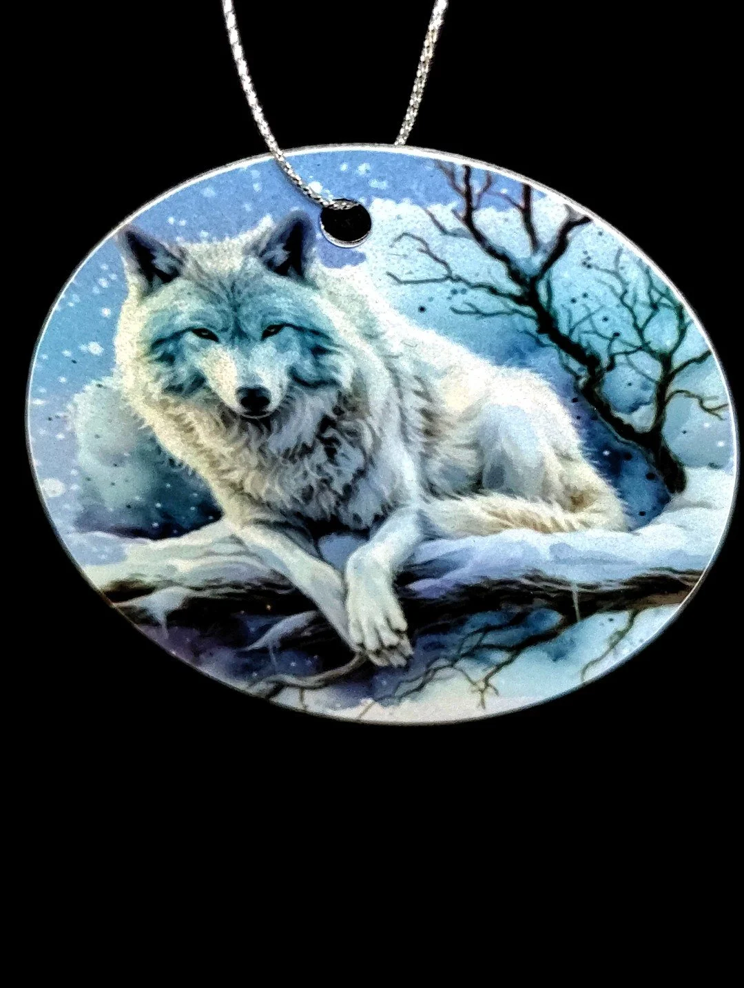 Majestic Wolf Metal Ornament