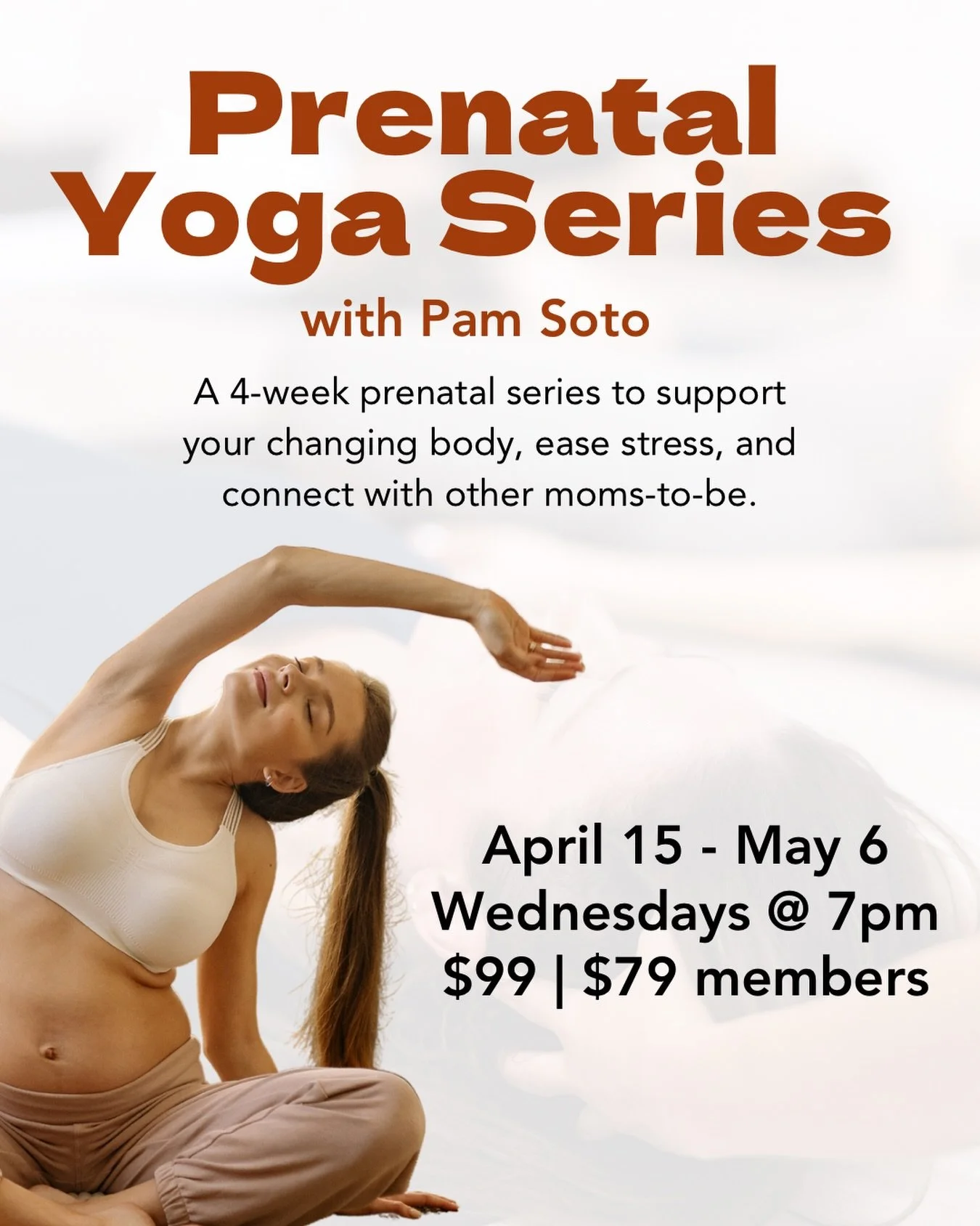 Next Prenatal Yoga Series with Pam starts April 15 💕

#prenatalyoga #prenatalhealth #marshfieldyoga #marshfield #yogapractice