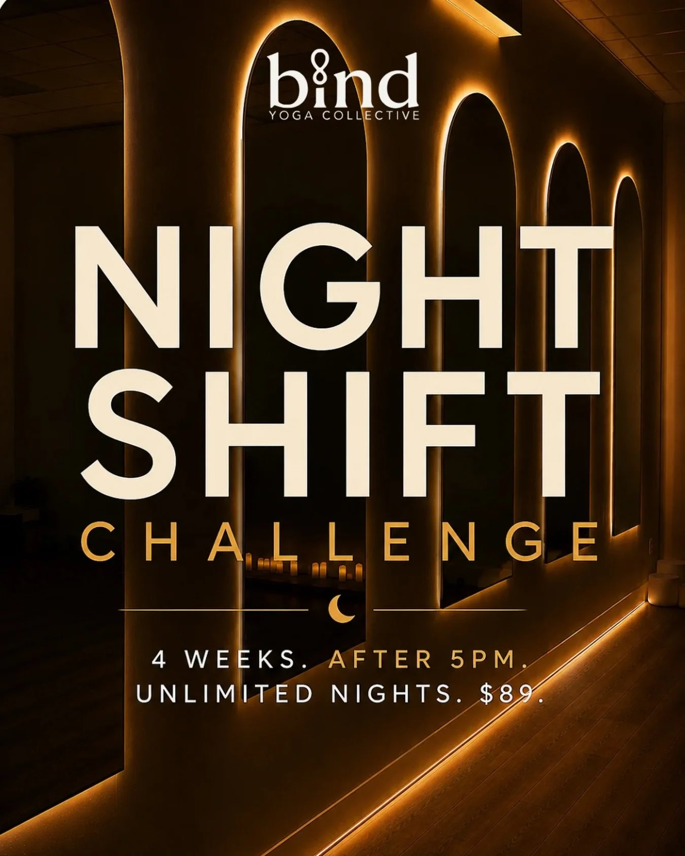 THE NIGHT SHIFT CHALLENGE 🌙

There&rsquo;s something about moving at the end of the day that just hits differently. Work is done, the day is winding down, and for an hour, you get to put everything else down and do something for yourself.

From Sept