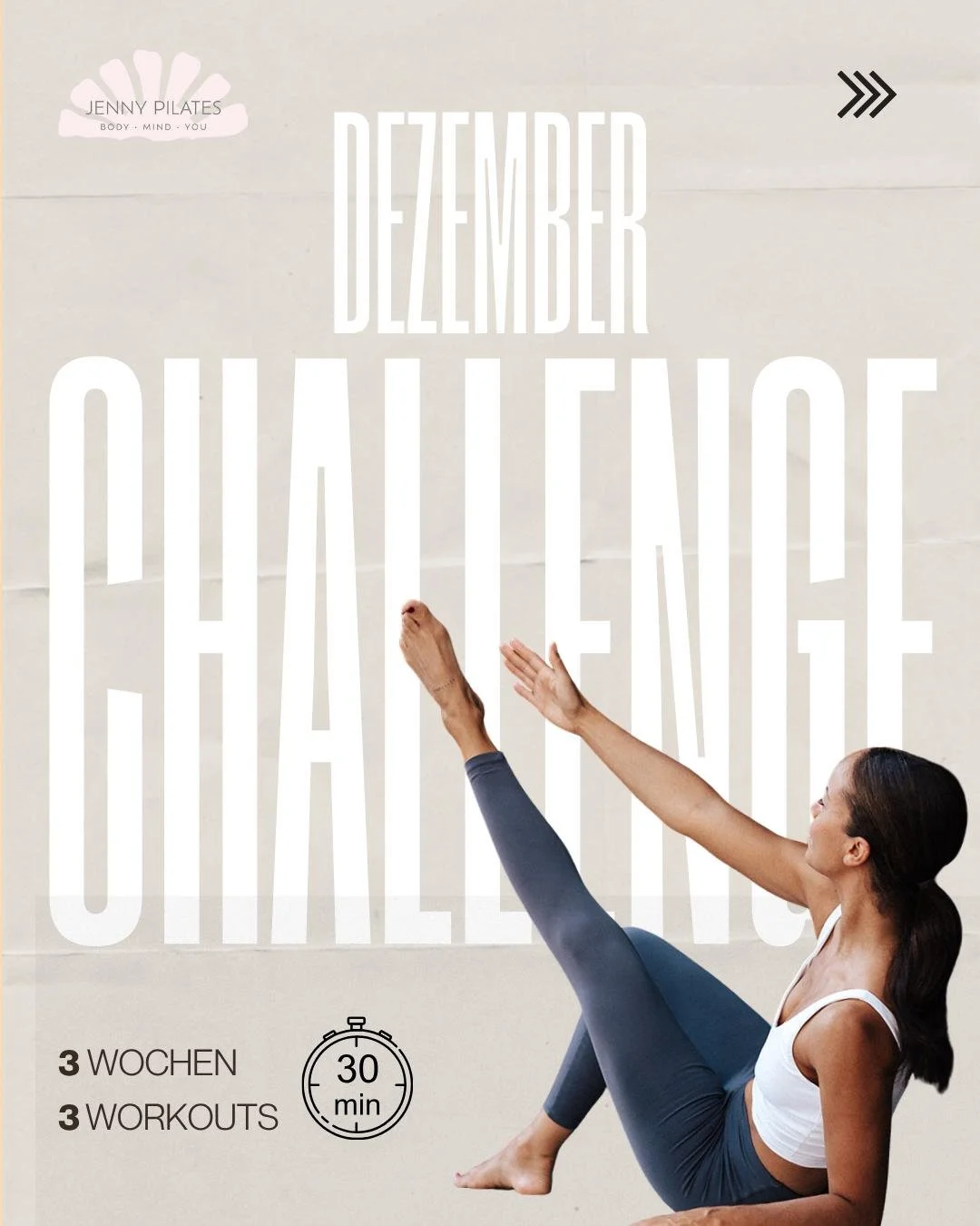 Die 3x3 Pilates Challenge – Dein bewegter Dezember