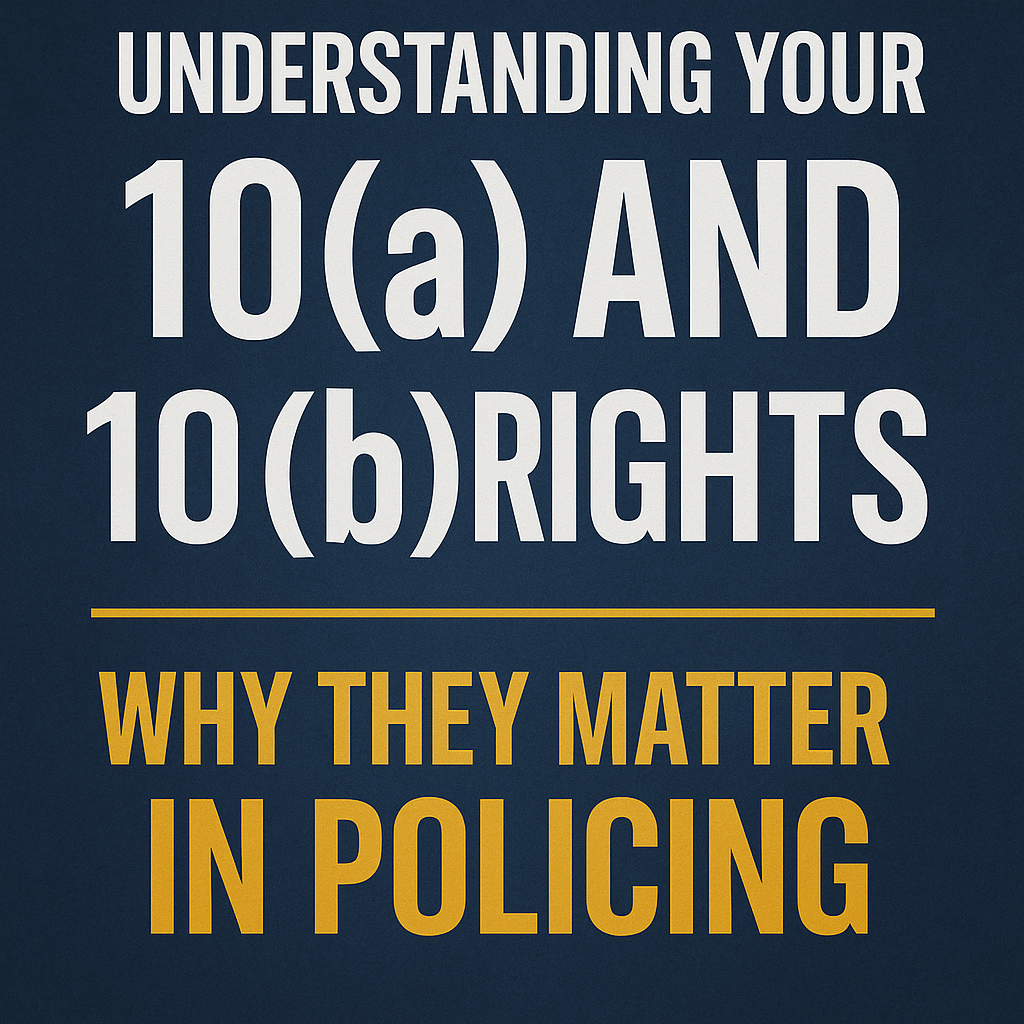 Understanding Your 10(a) and 10(b) Rights: Why They Matter in Policing