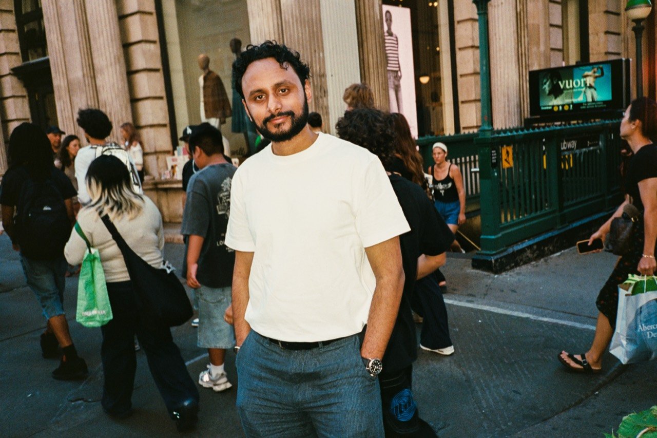 Mani Singh on a city sidewalk