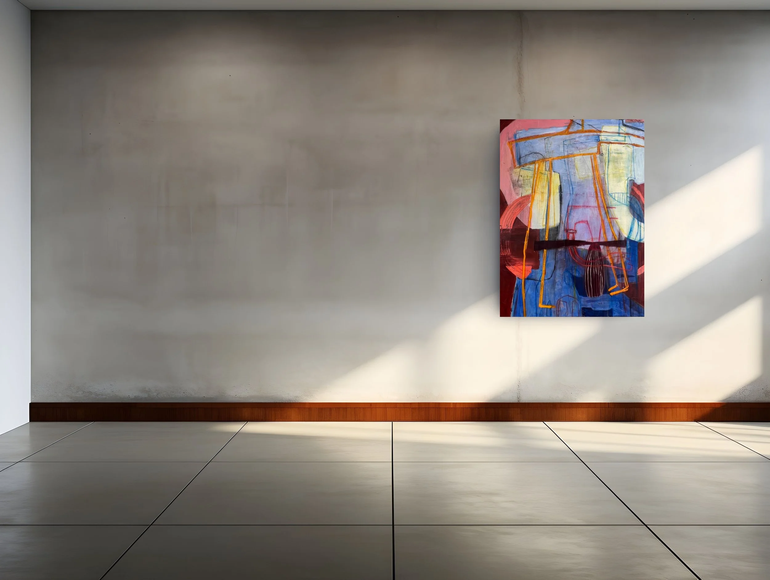 Cocktail Time. 2026. Mixed media on canvas - 40” x 30”.