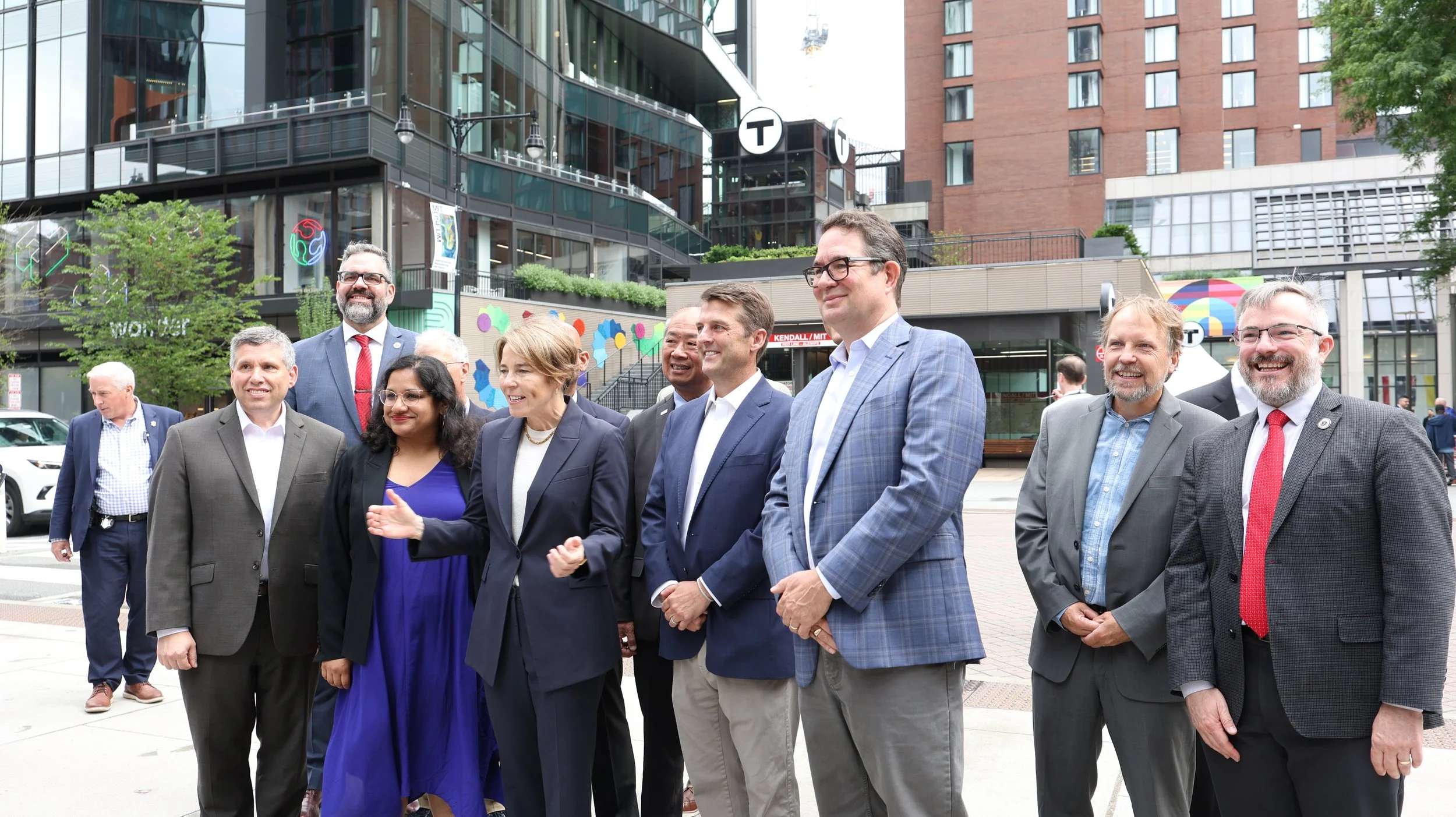 Governor Healey Celebrates Grand Opening of Renovated Station Entrances at the Kendall/MIT Stop
