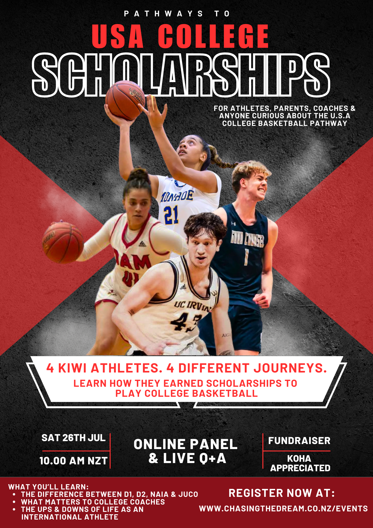 Pathways to USa College Scholarships: online panel &amp; live Q+A