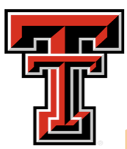 Texas Tech University logo with a large black, red, and white double T.