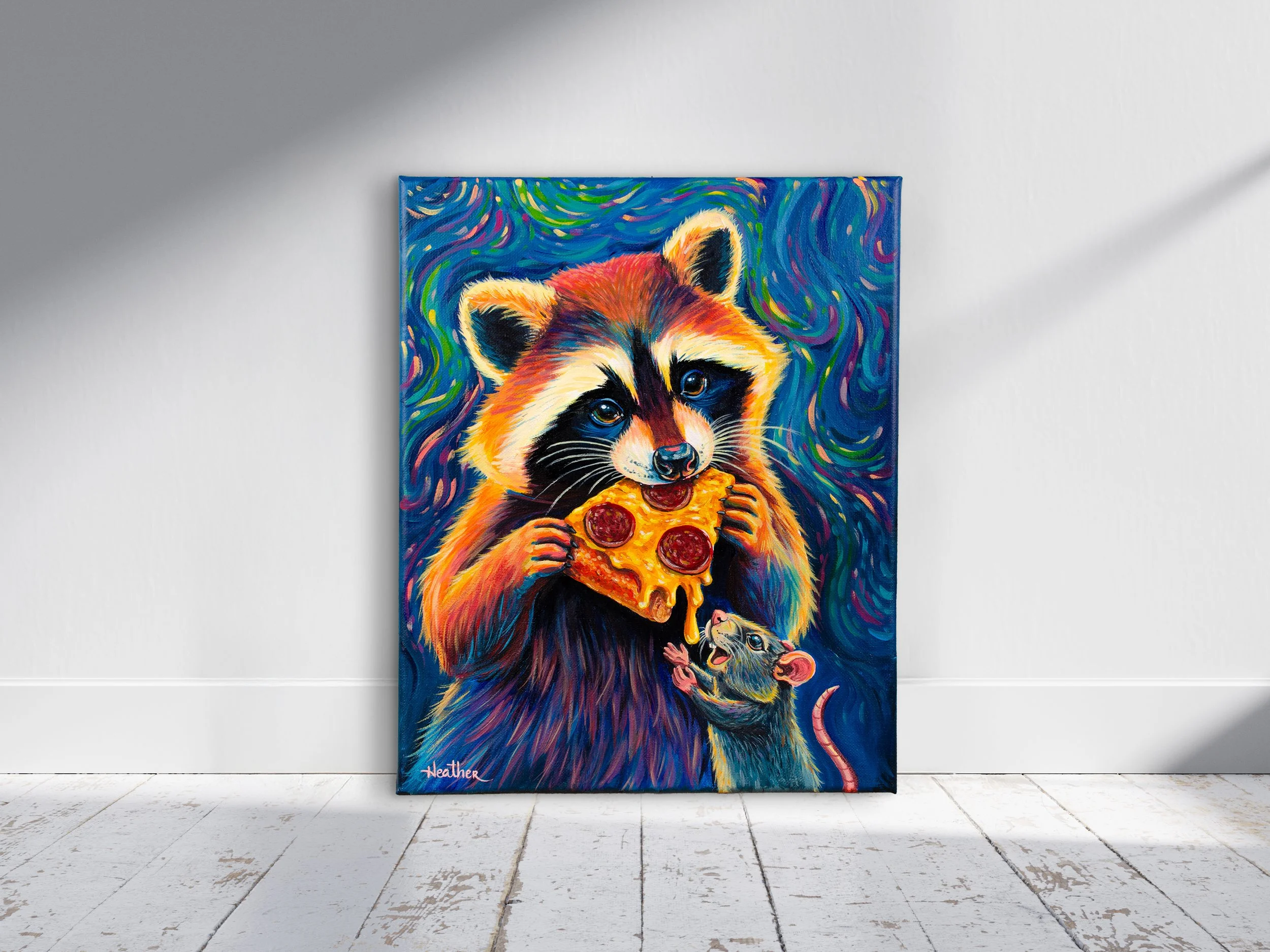 'A Slice of Trouble' Original Acrylic Painting 11x14