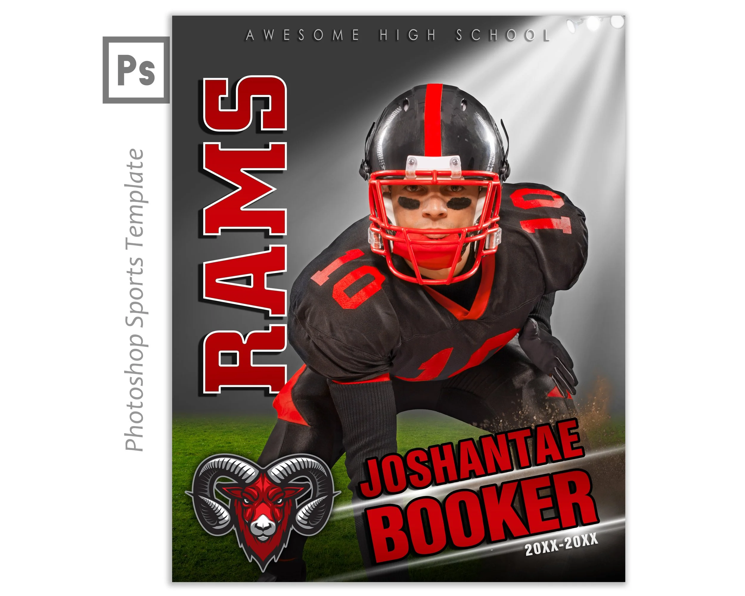 Sports Spotlight (16x20 Photoshop Template)