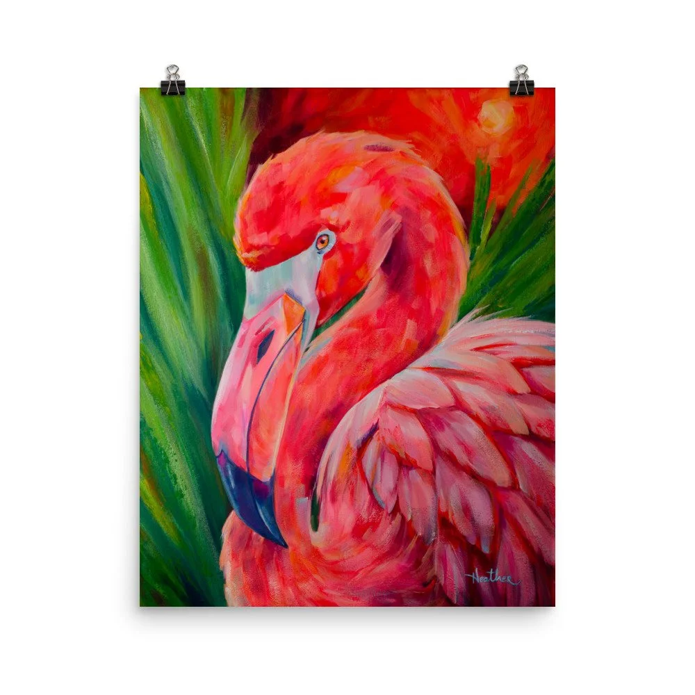 "Flamingo Sunset" (Print)