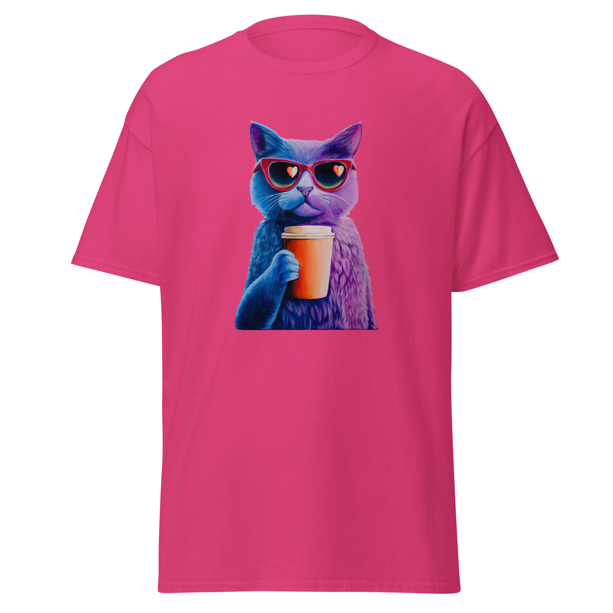 Cat Sipping Coffee Unisex Classic T-Shirt