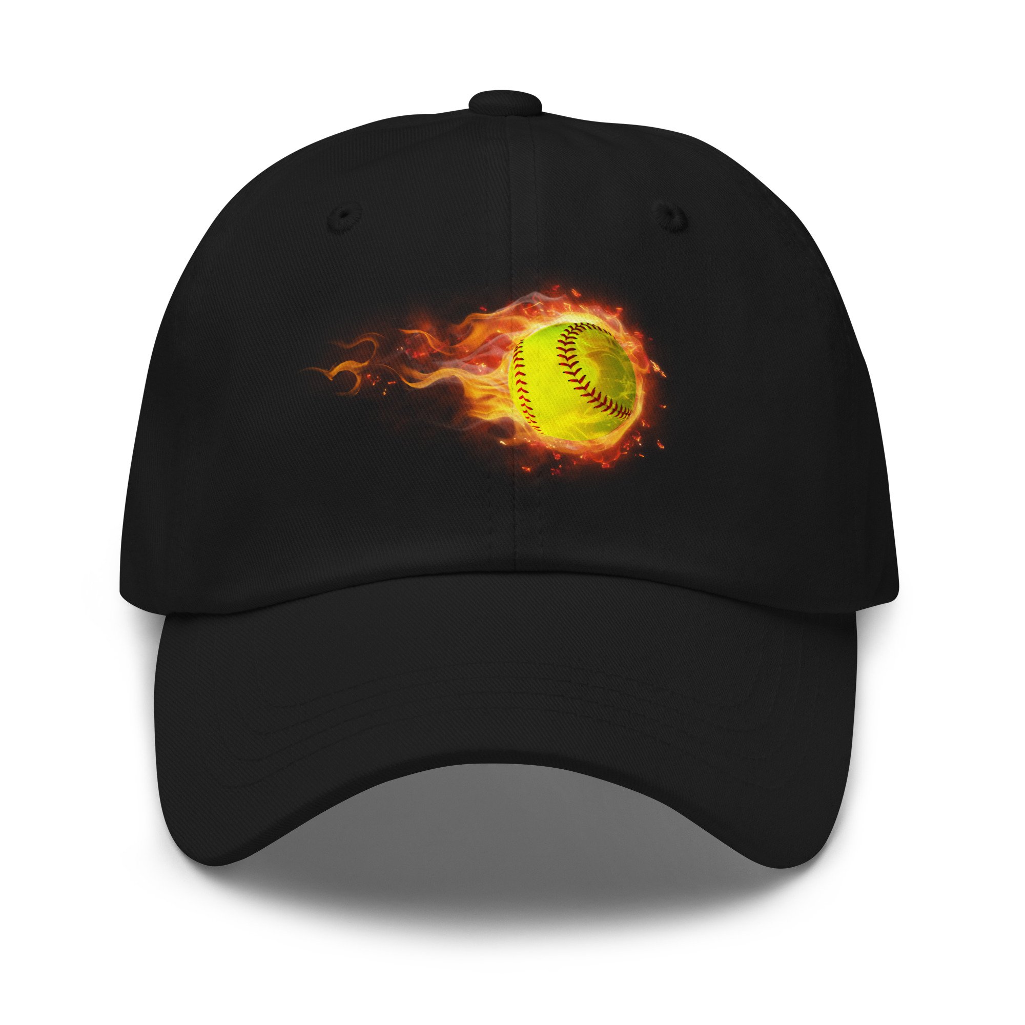 Flaming Softball Hat