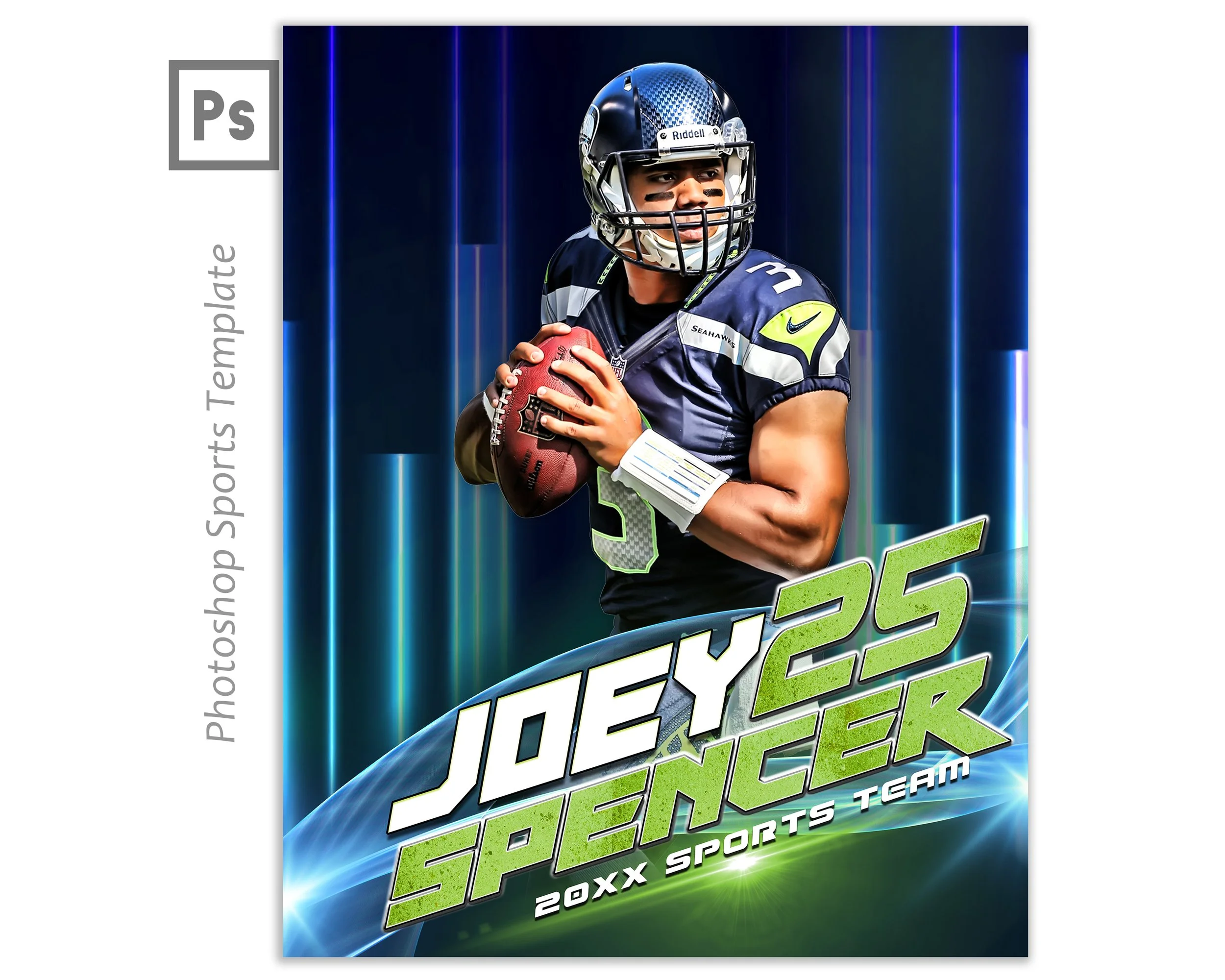 Enhanced Sports (16x20 Photoshop Template)