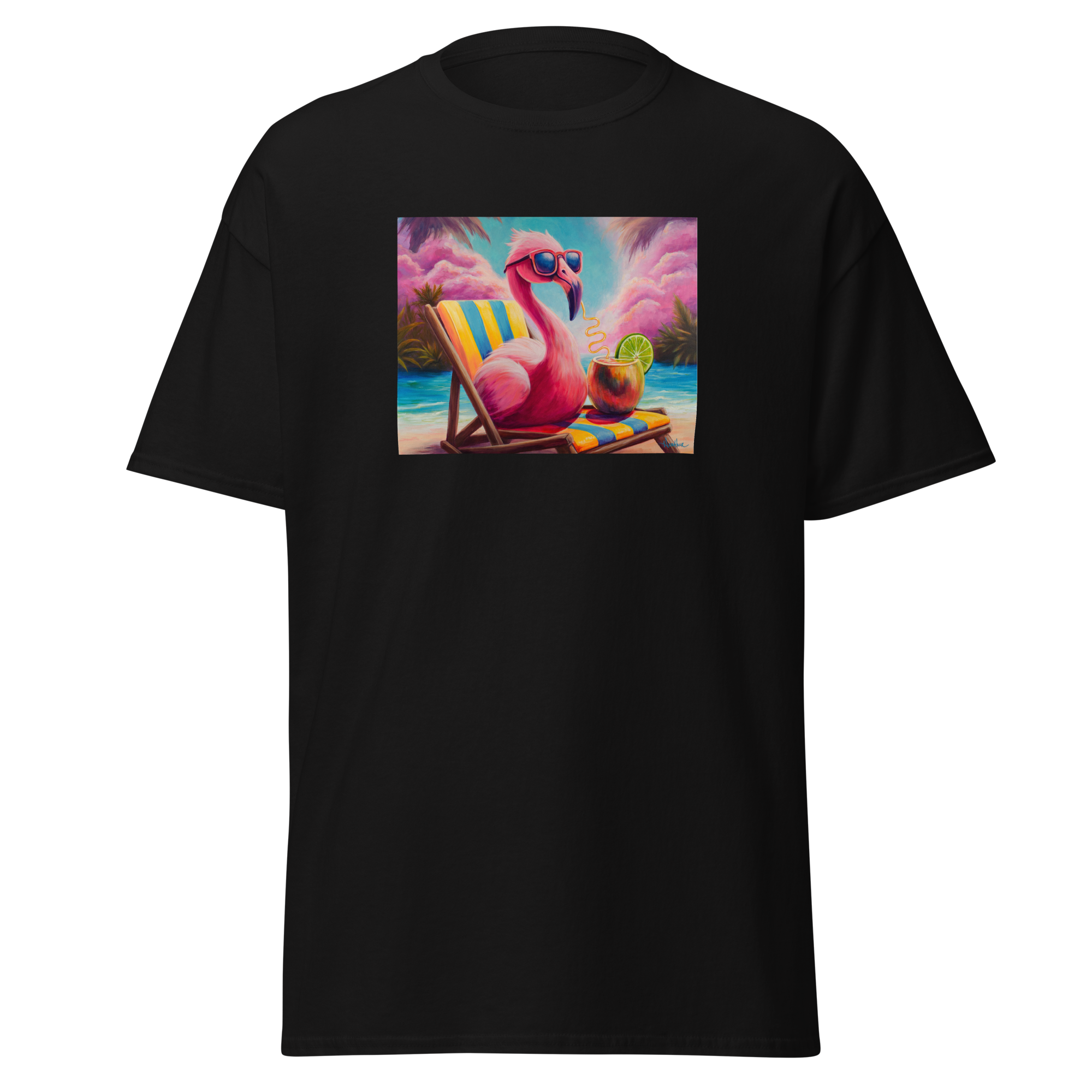 "Flamingo in Paradise" Unisex classic tee