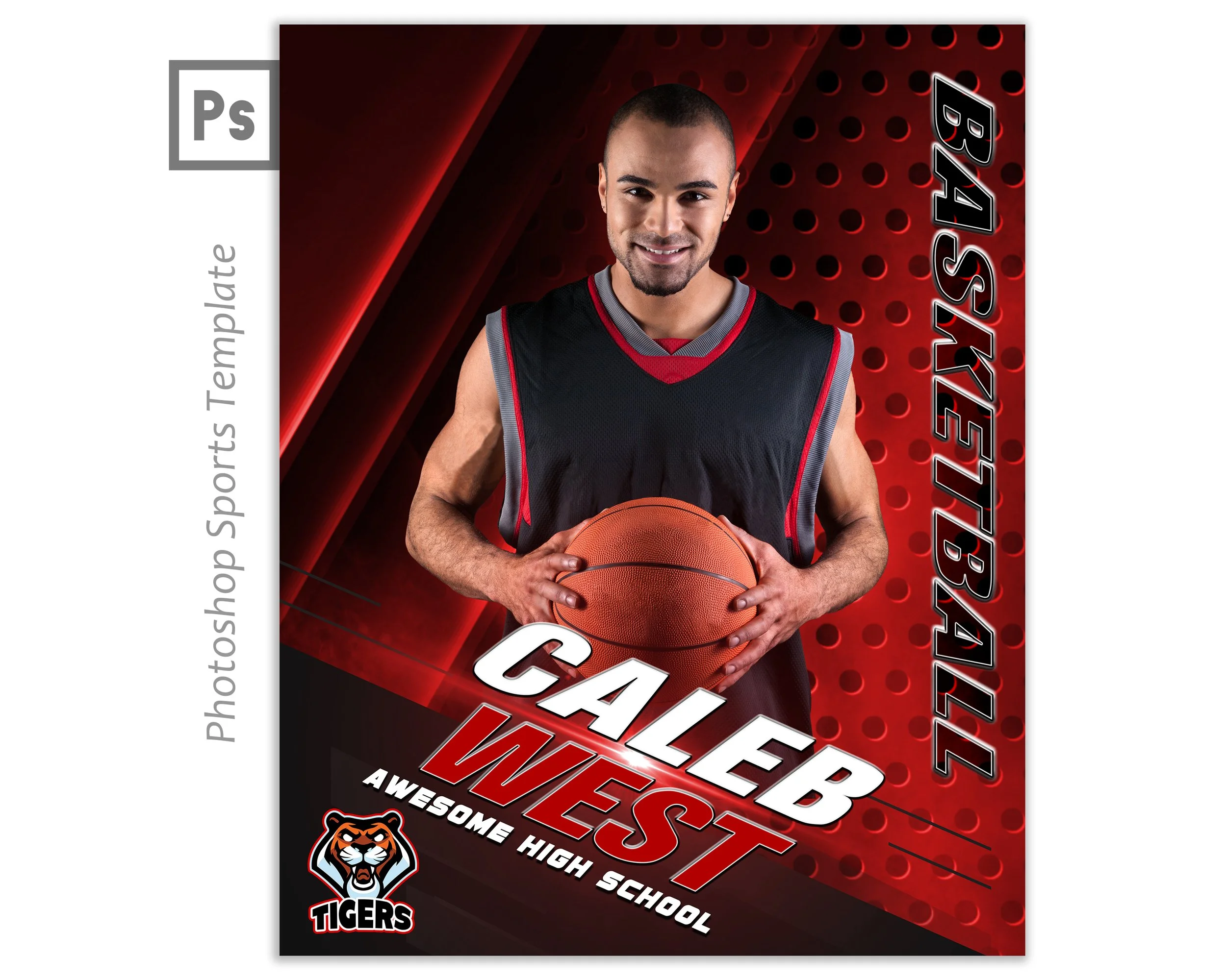 Next Level Basketball (16x20 Photoshop Template)