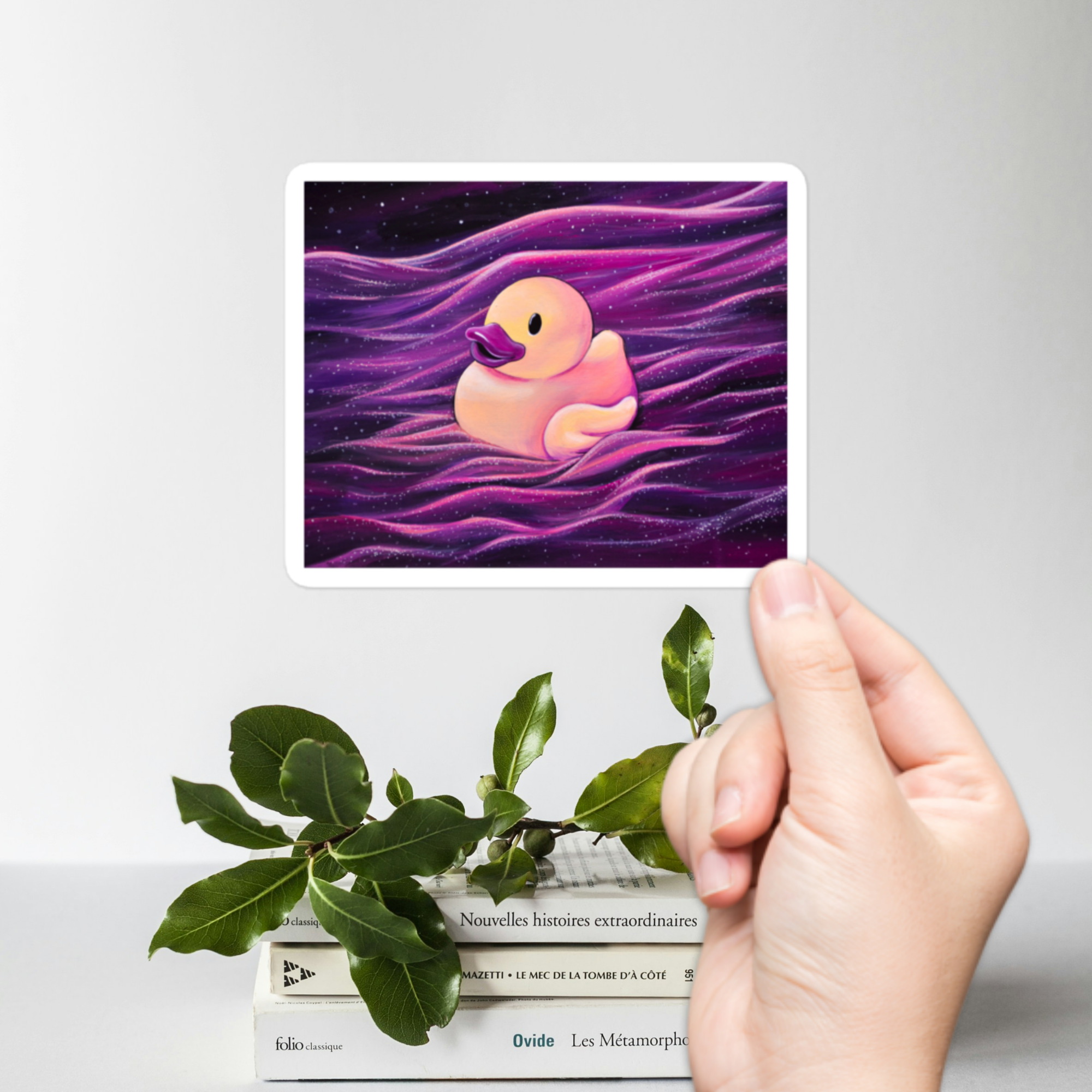 "Duck in Galaxy" Sticker