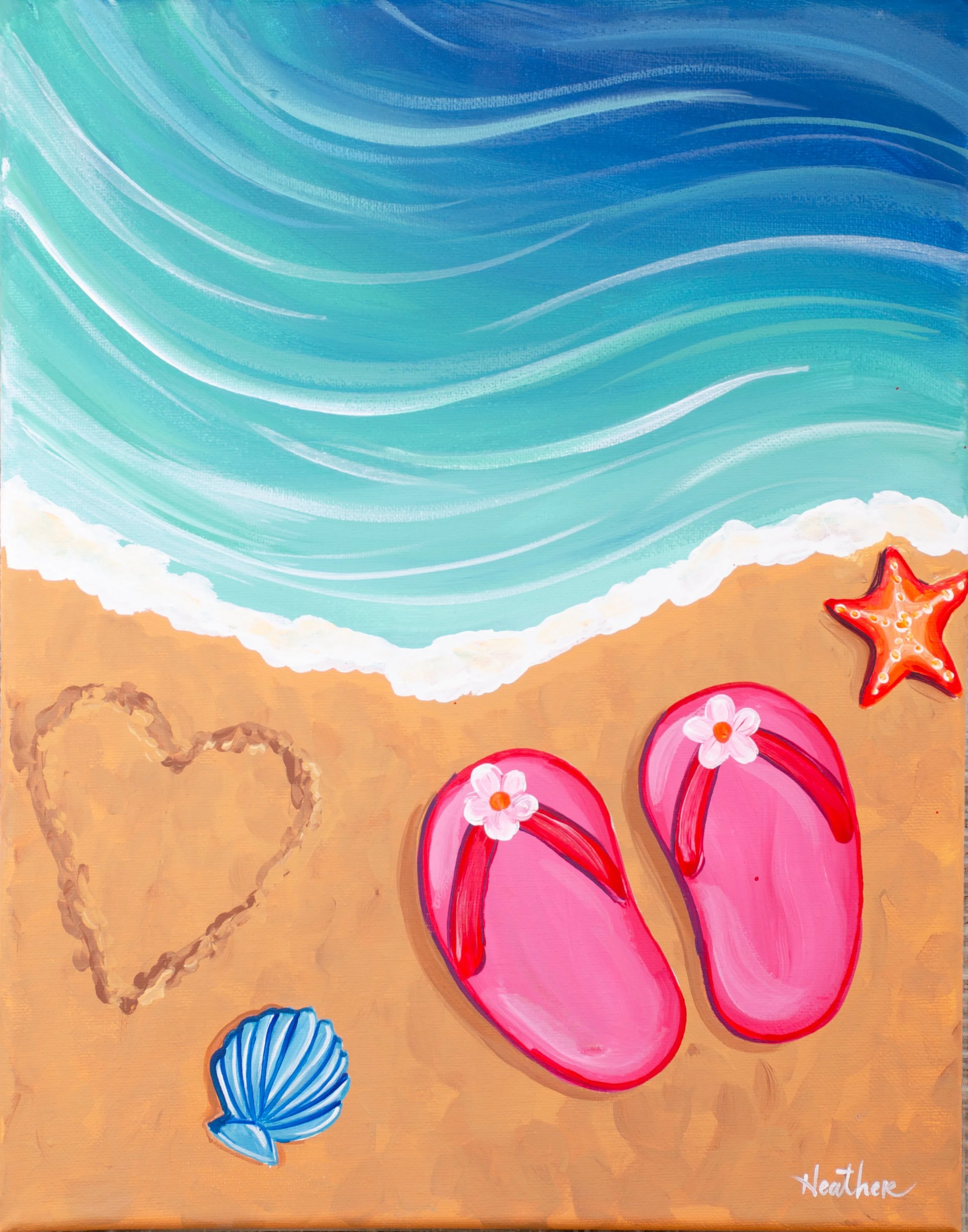 Sandals on the Beach