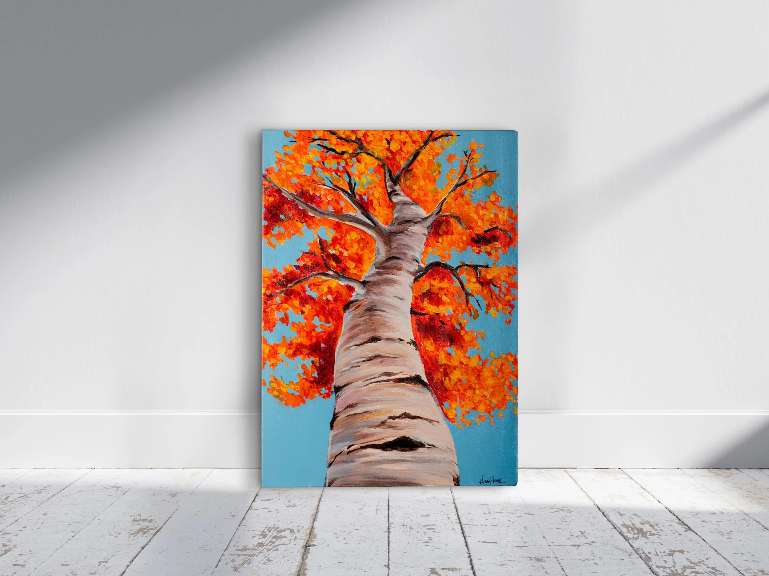 "Up the Tree" (Original Acrylic Painting 9x12)