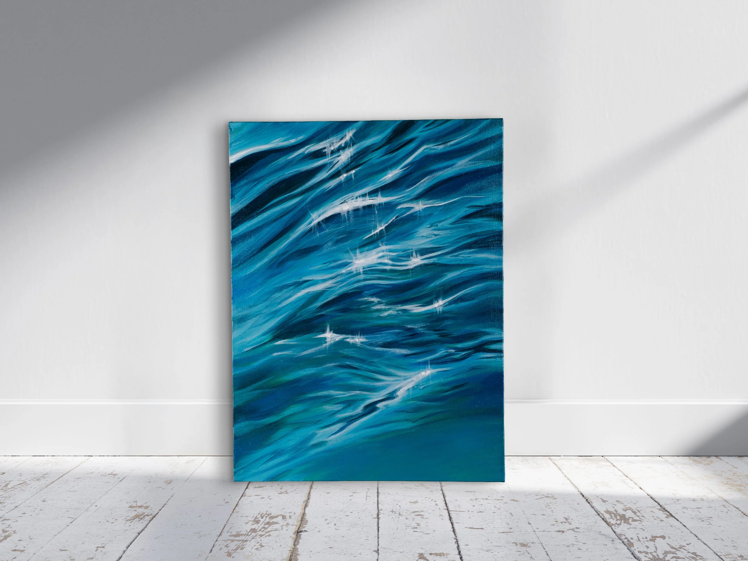 "Water Sparkles" (Original Acrylic Painting 11x14)