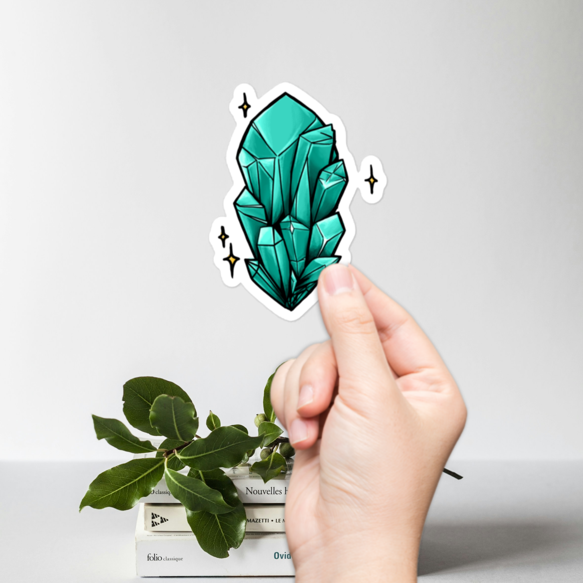 Dark Teal Crystal Sticker