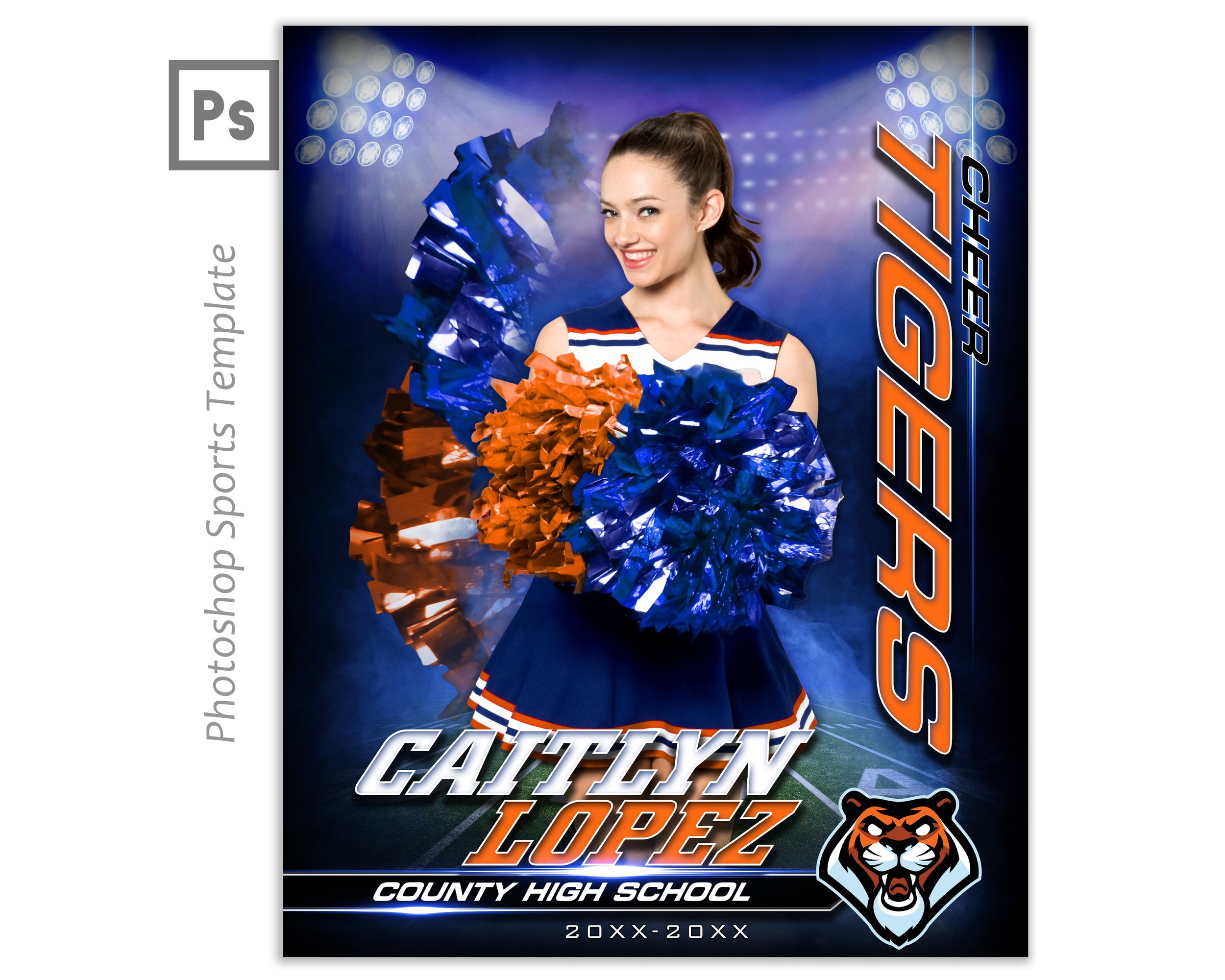 Cheer Zone (16x20 Photoshop Template)