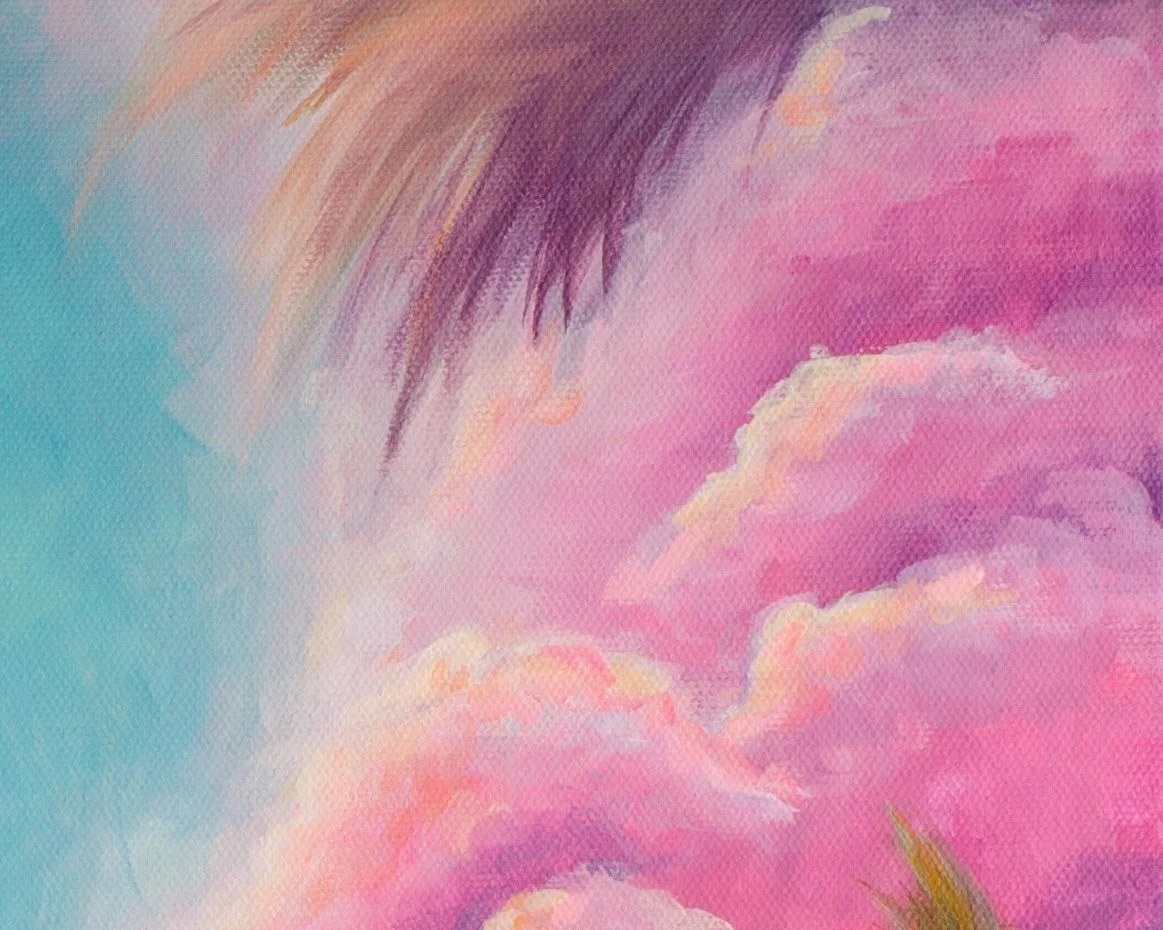 Flamingo in Paradise Original Closeup 4.jpg