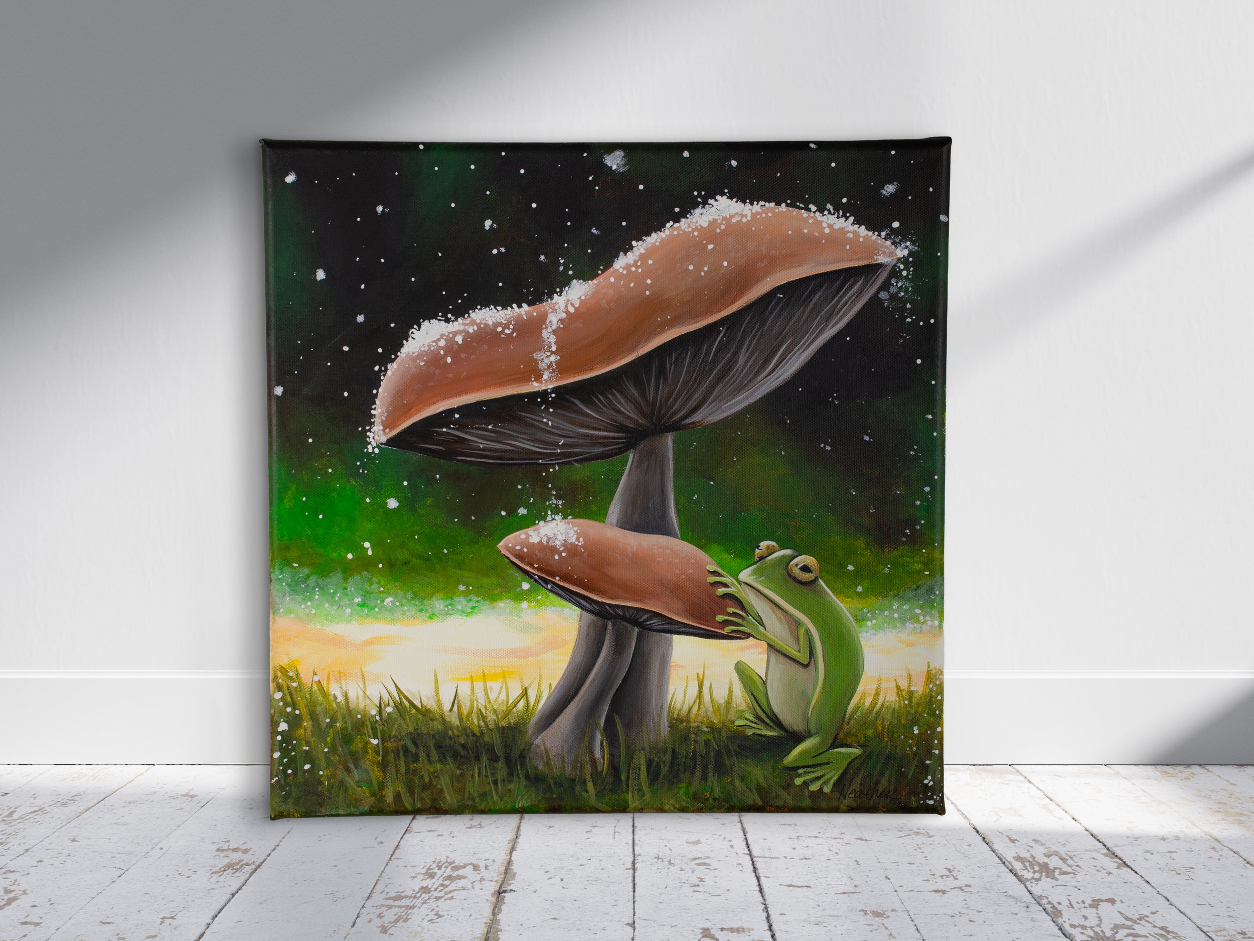 "Florida Frog" (Original Acrylic Painting 14x14)