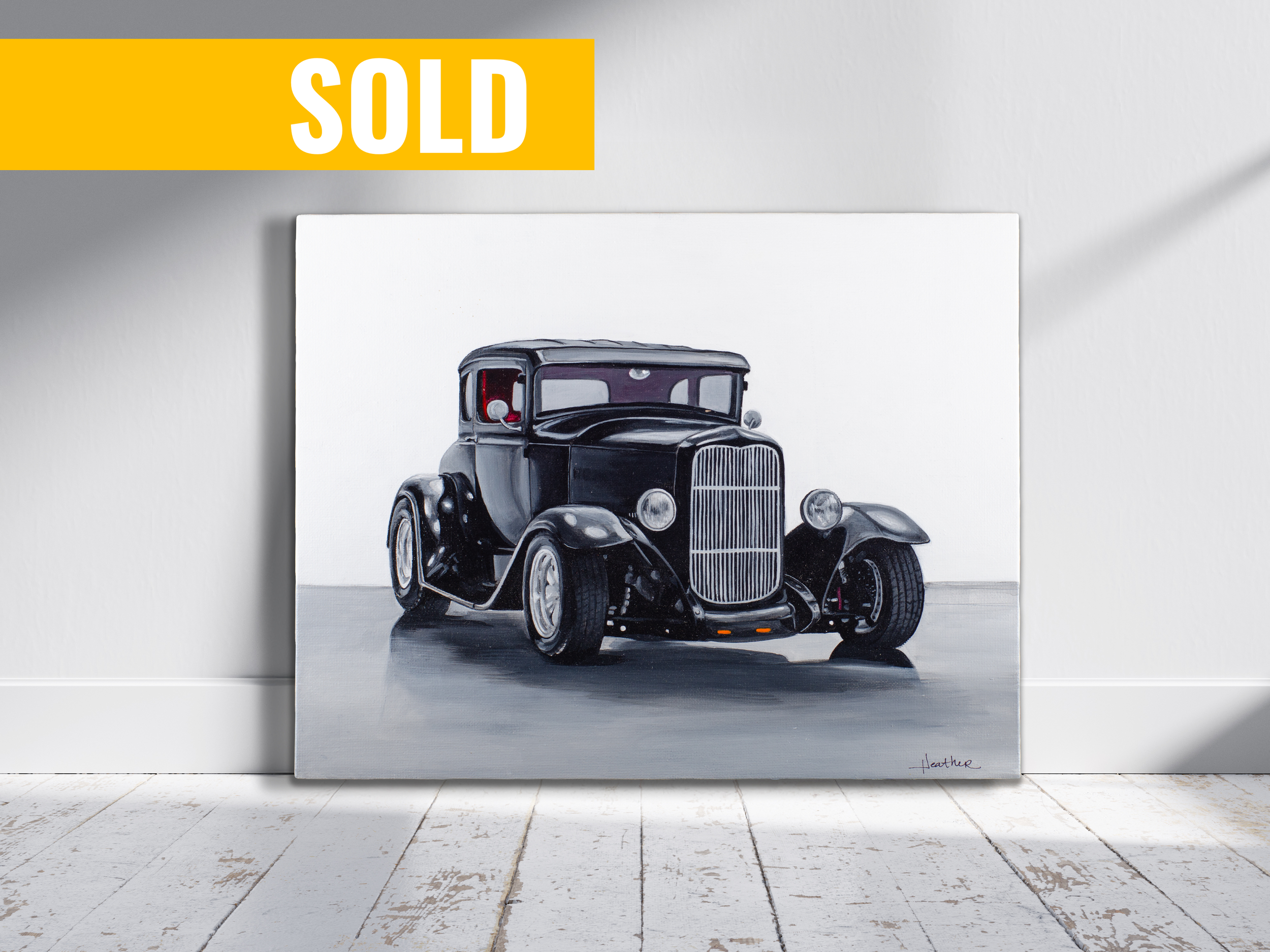 "1930 Ford Model A" Original Acrylic Painting 11x14