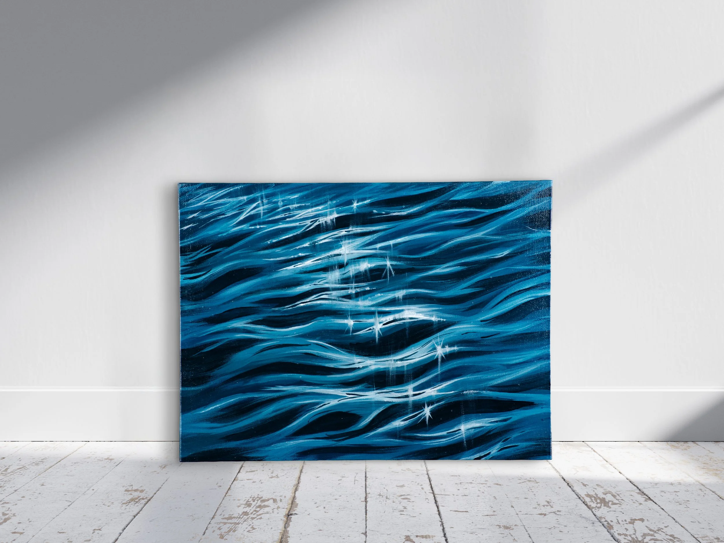 "Waves of Water" (Original Acrylic Painting 8x10)