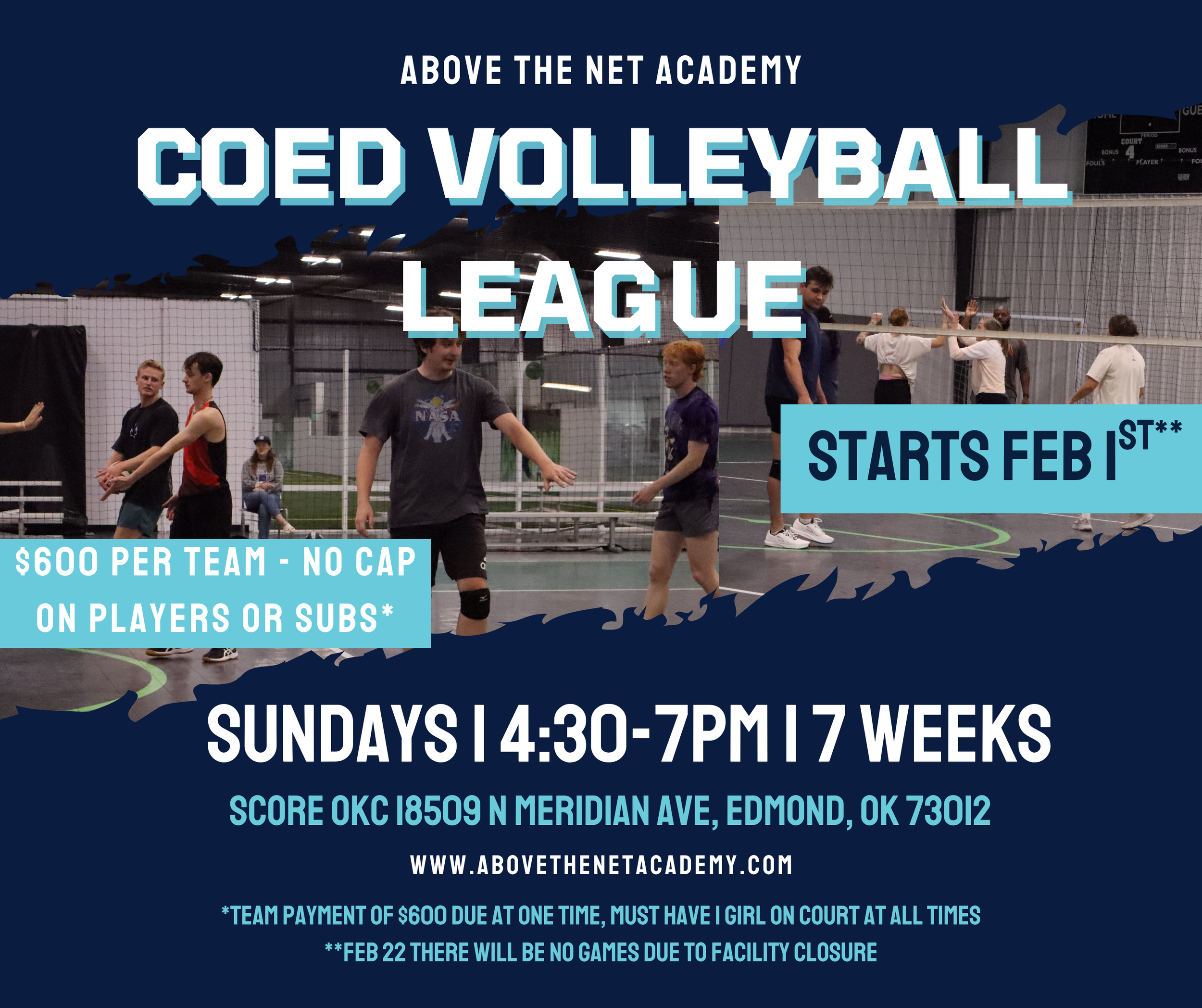 Coed Volleyball League - Feb 1st