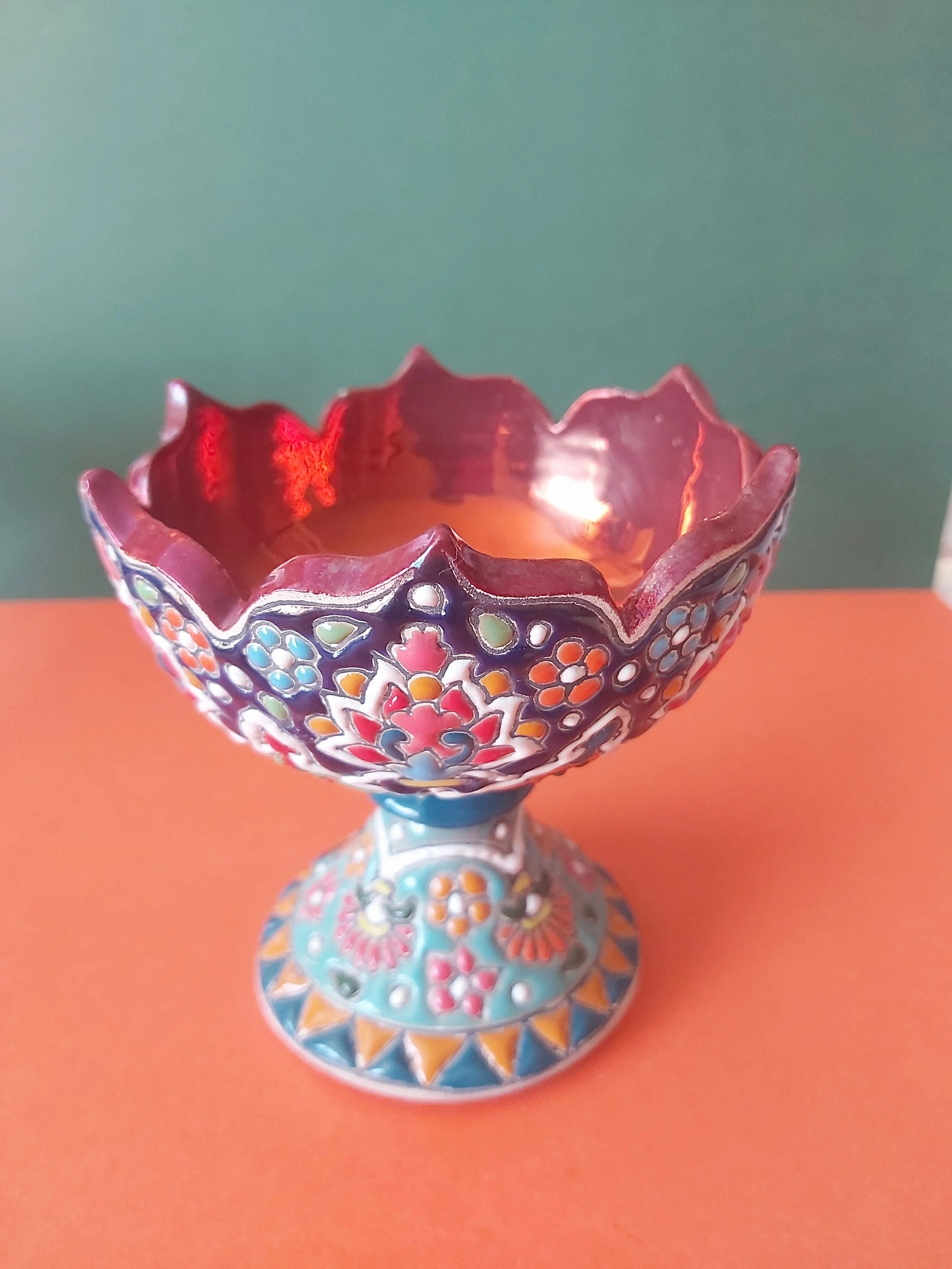 Persian Ceramic Minakari Nut Bowl (medium)