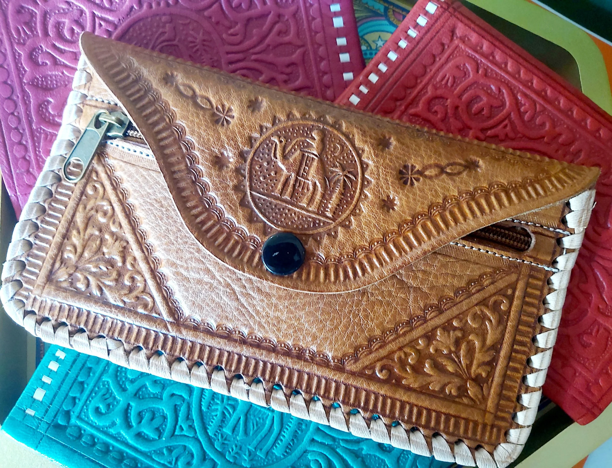 Caramel Brown Moroccan Leather Wallet