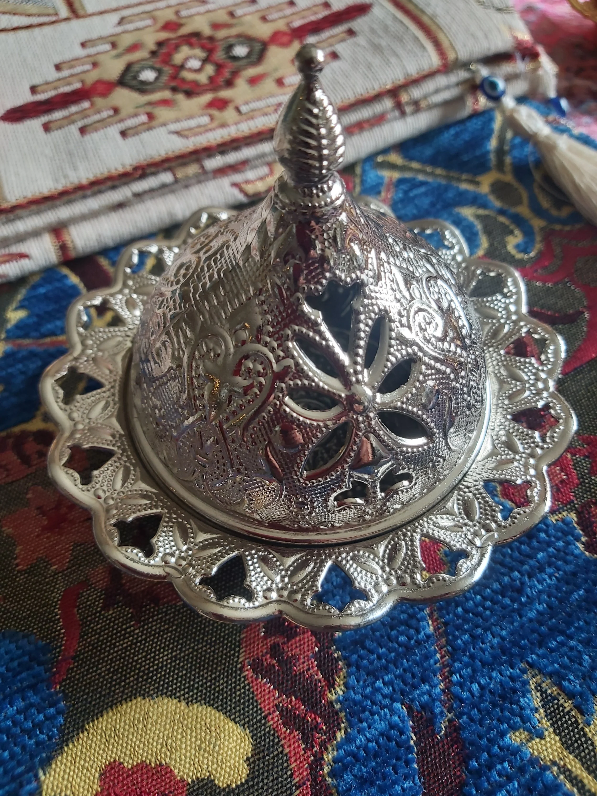 Turkish Ottoman Style Candy Bowl (Silver)