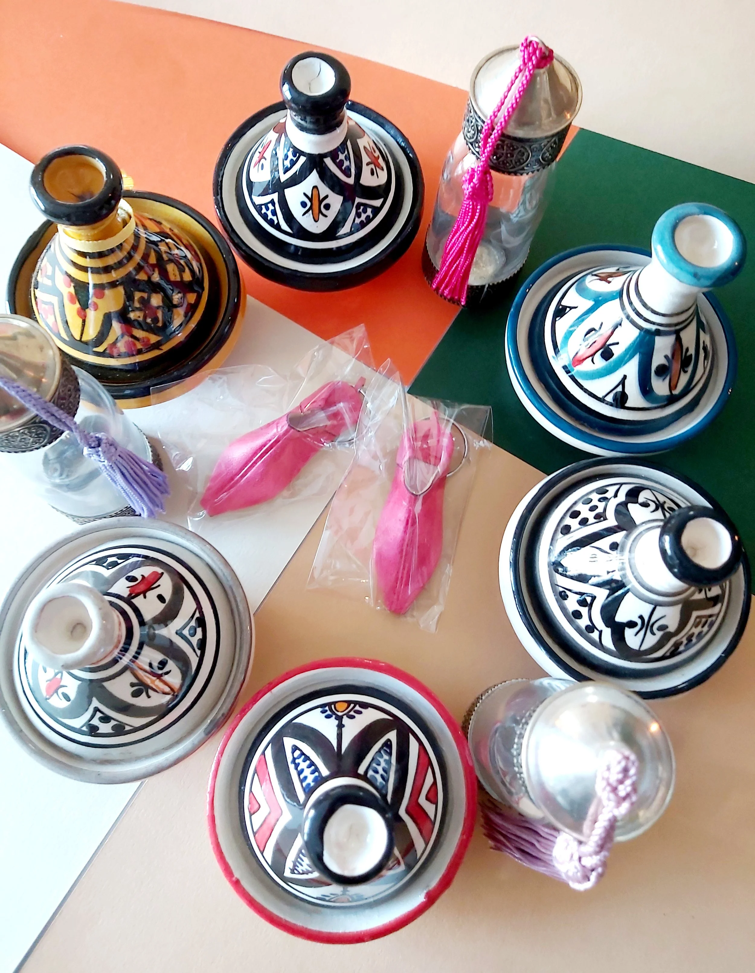 Pink Moroccan Babouche Keychain