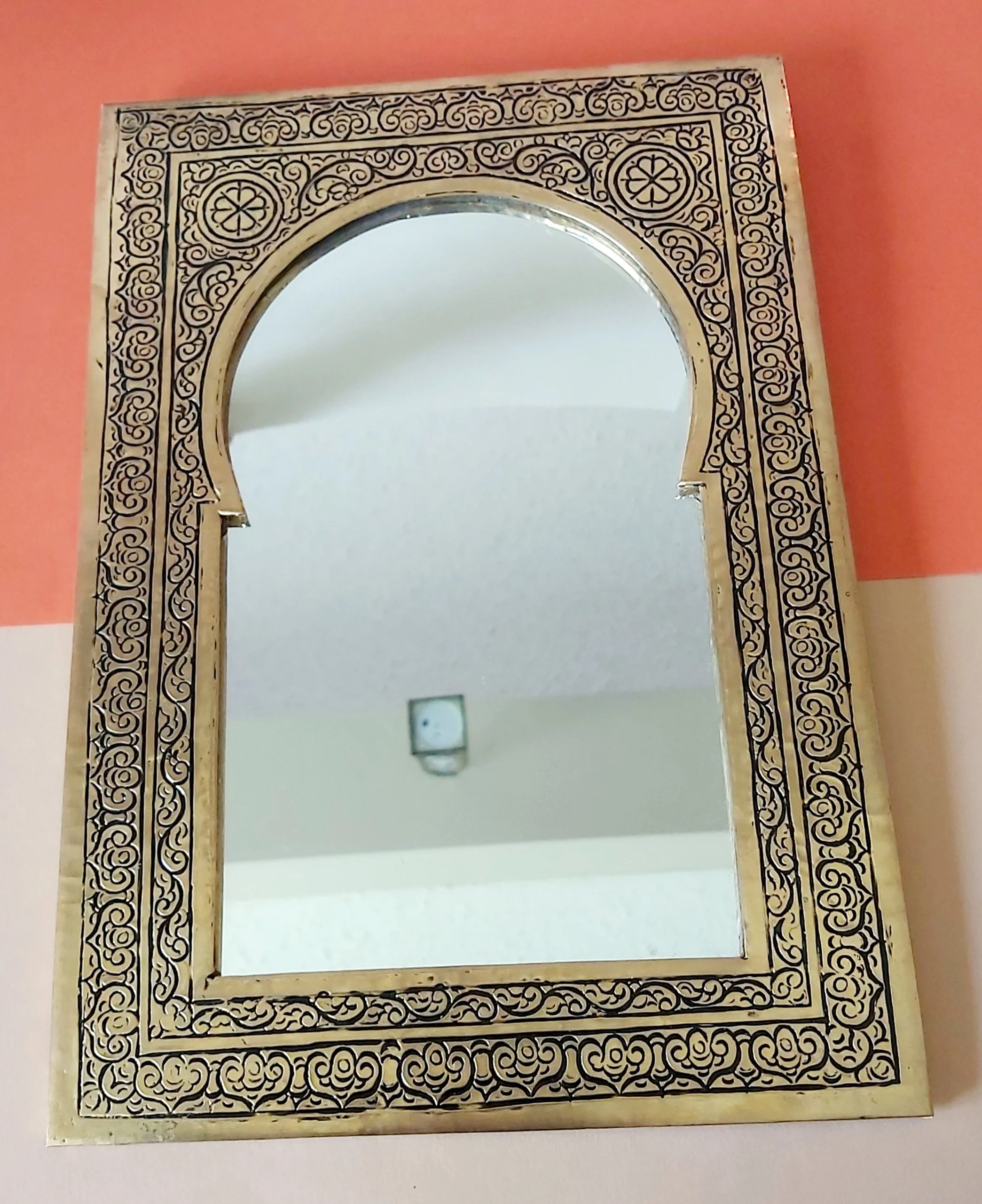 Moroccan Brass Mirror (Medium)