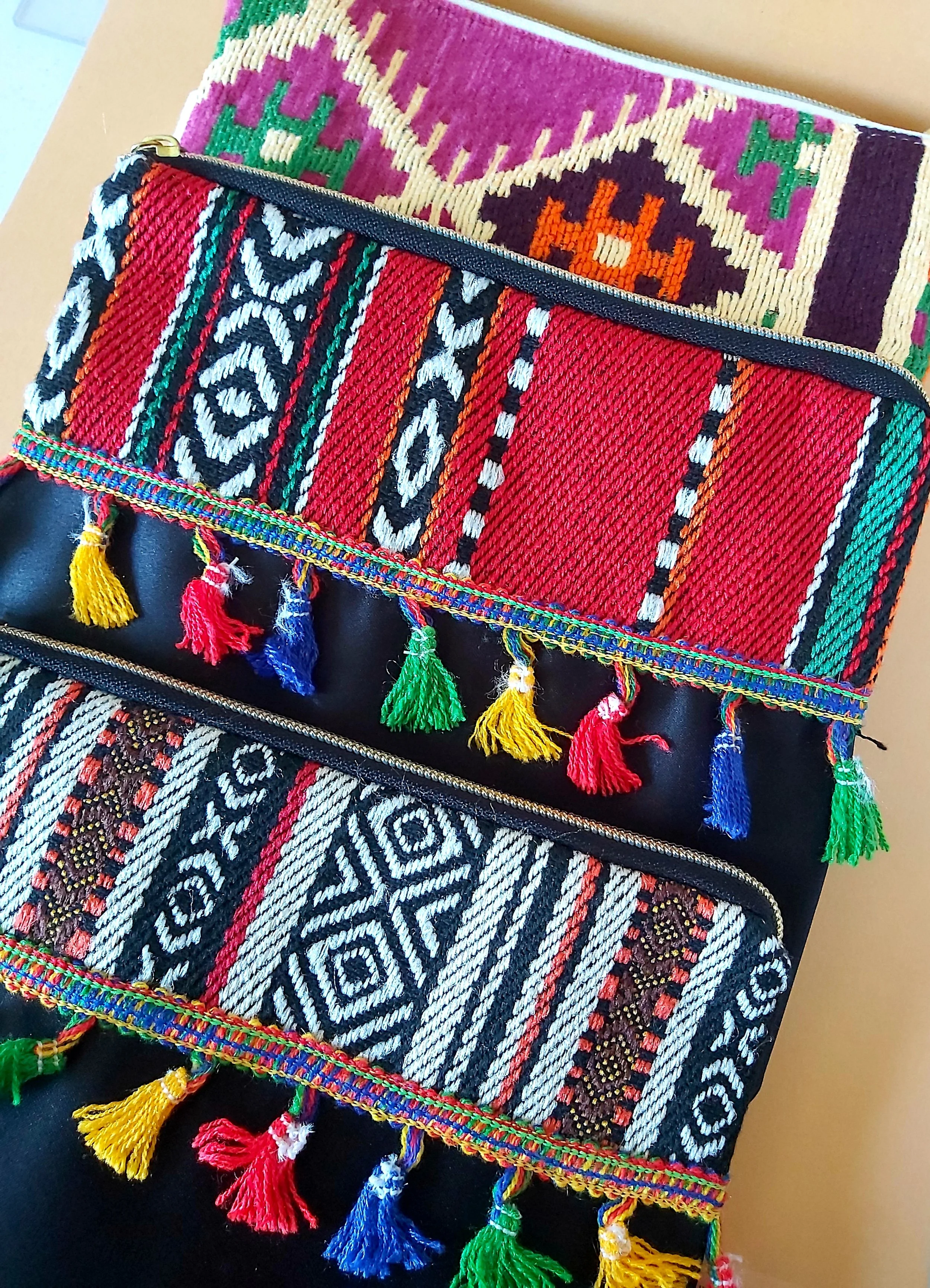 Bedouin Style Al-Sadu Weave pouches