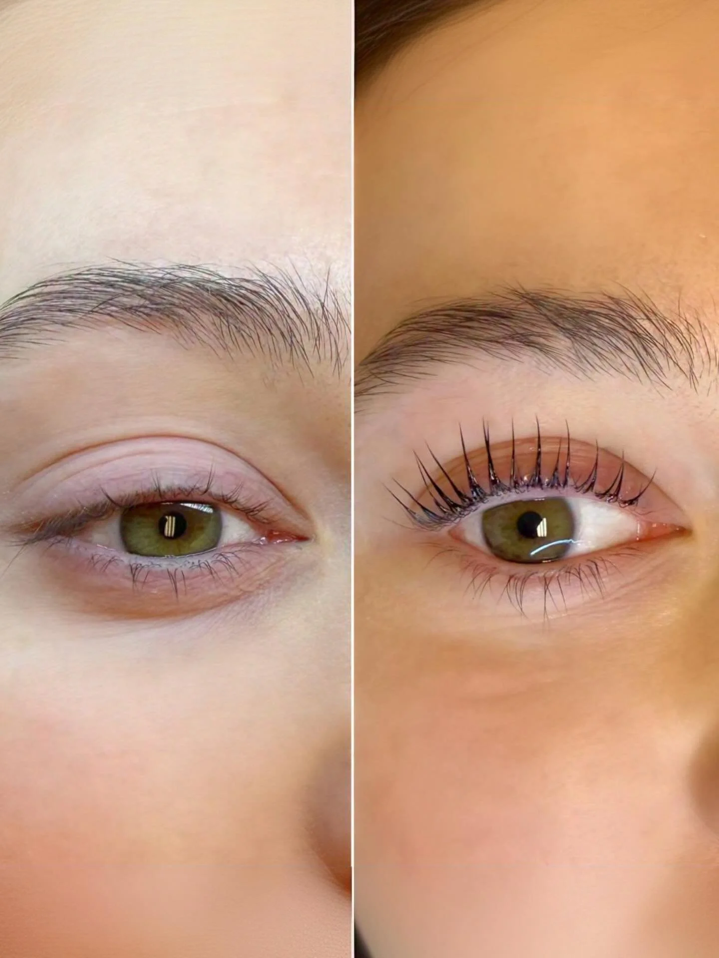 She wanted a dramatic lift👍🫶🏻 and that what she got ✔️
I styled with a nourishing treatment to help protect and hydrate the natural lash after the Korean Lash Lift.

The difference is insane &bull; Korean lash lifts give you that eye-opening effec