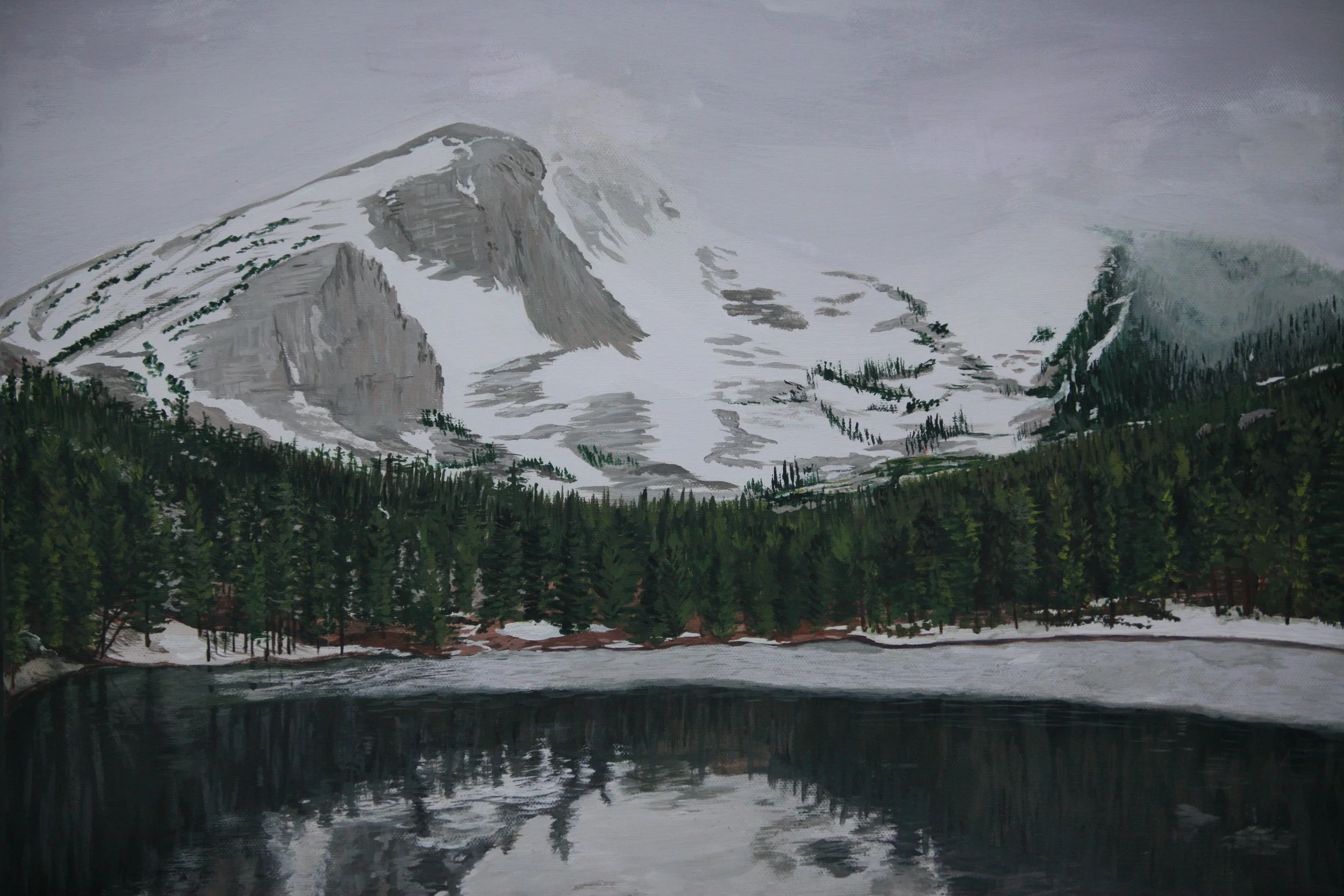 絵画 Winter Mountain Original Oil Painting Winter Mountain Landscape Stock