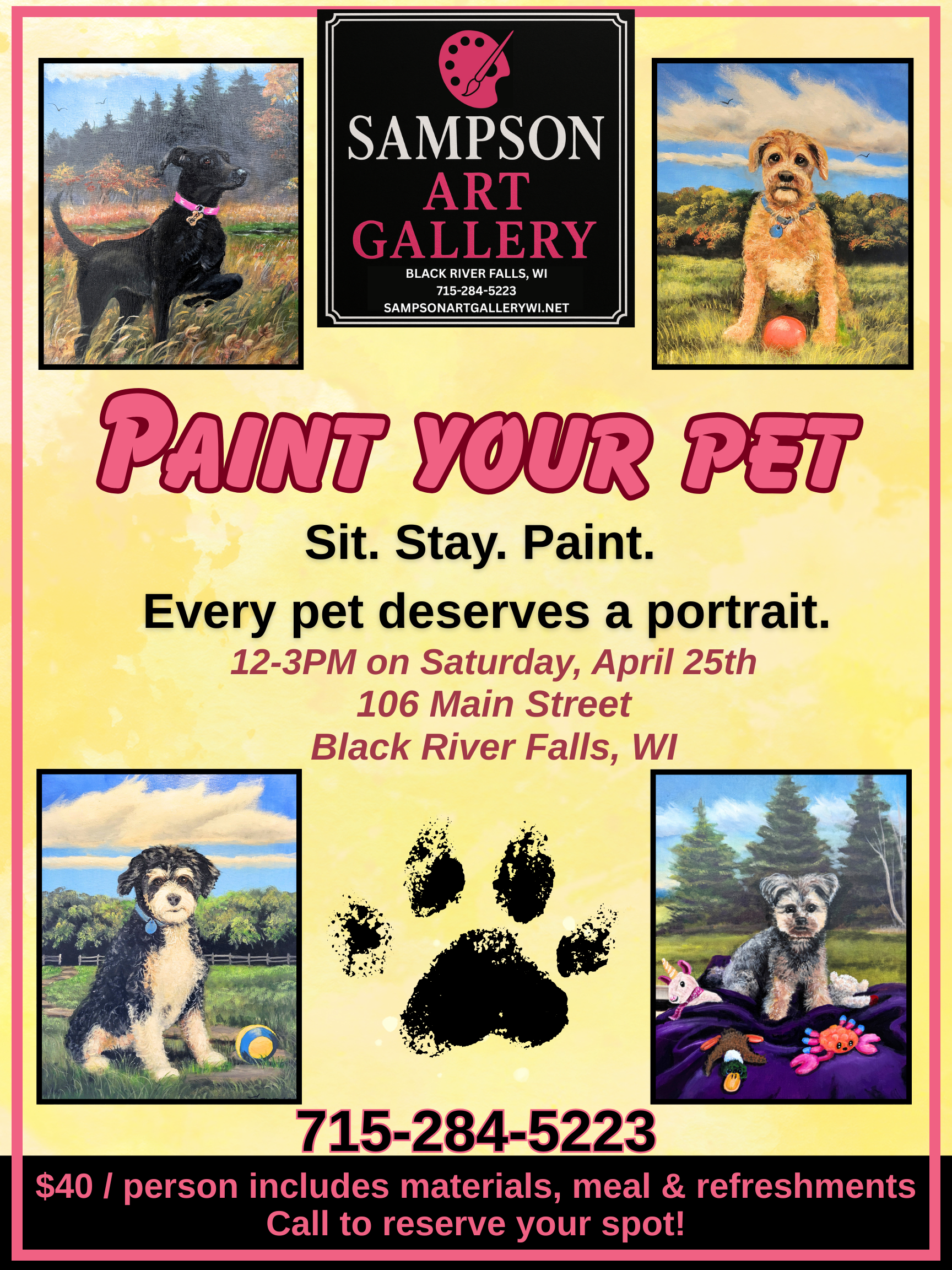 Paint Your Pet: A Sampson Art Gallery Painting Experience
